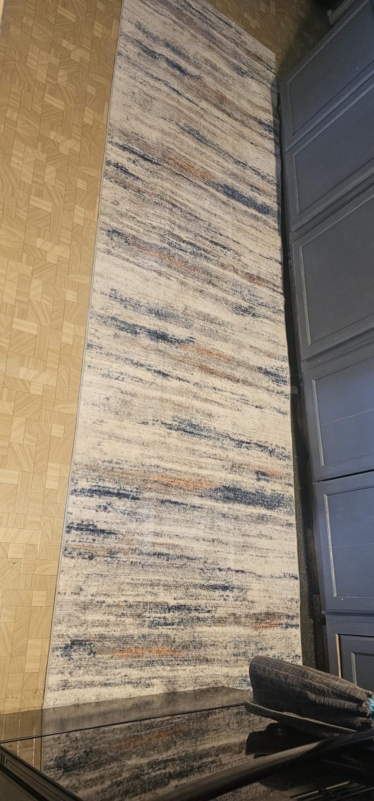 Washable Kitchen Runner Rug for Family: Easy-to-Clean Runners for Hallway Entryway Bedroom, Stain and Water Resistant Rugs with Non-Slip Backing, Soft Low-Pile Carpet 2x6 Beige Grey customer photo 2