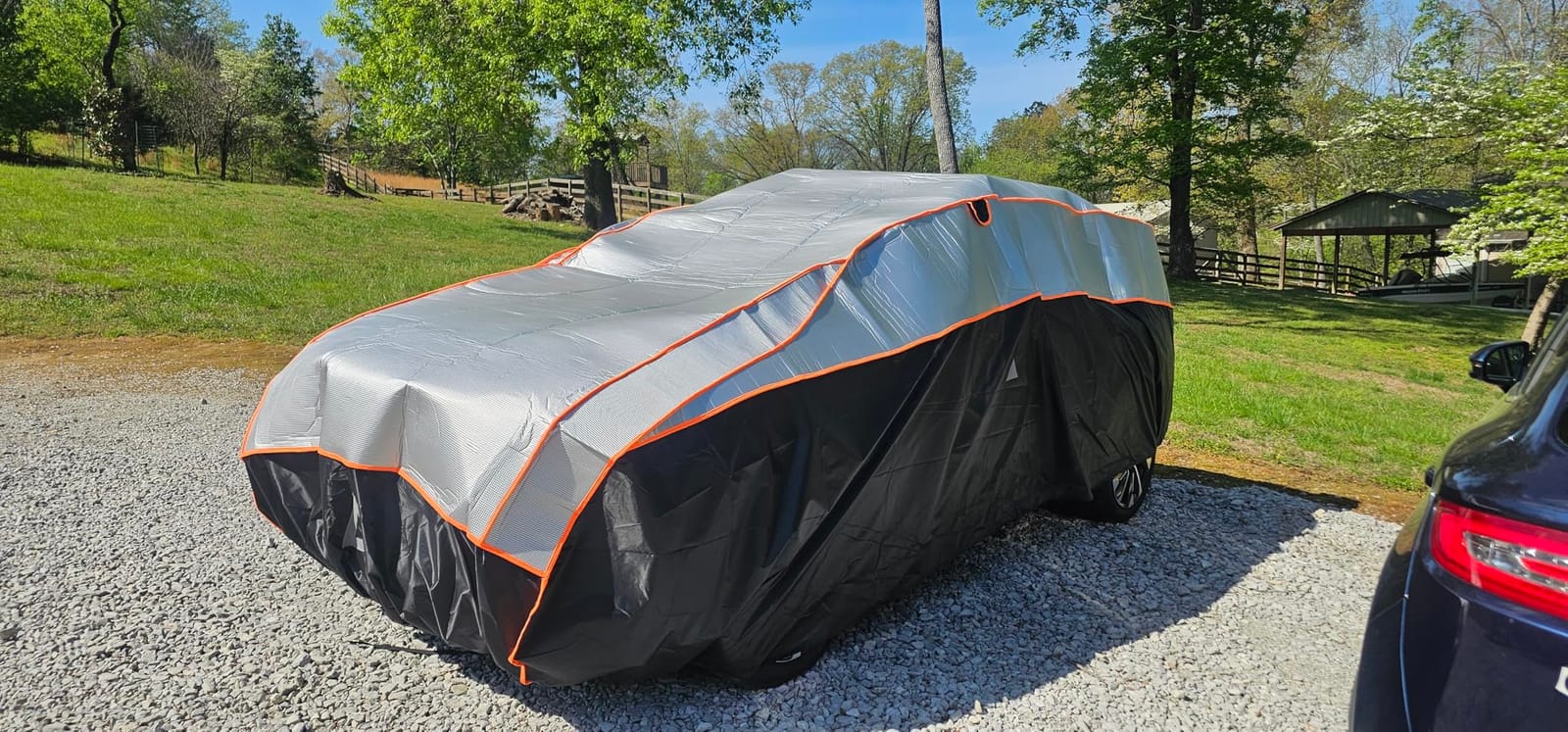 Favoto Hail Protector Car Cover Waterproof SUV Car Cover | Hail Snow Rain Protection Padded Outdoor Heavy Duty with Reflective Strips Full Exterior Cover Fit for SUVs up to 198