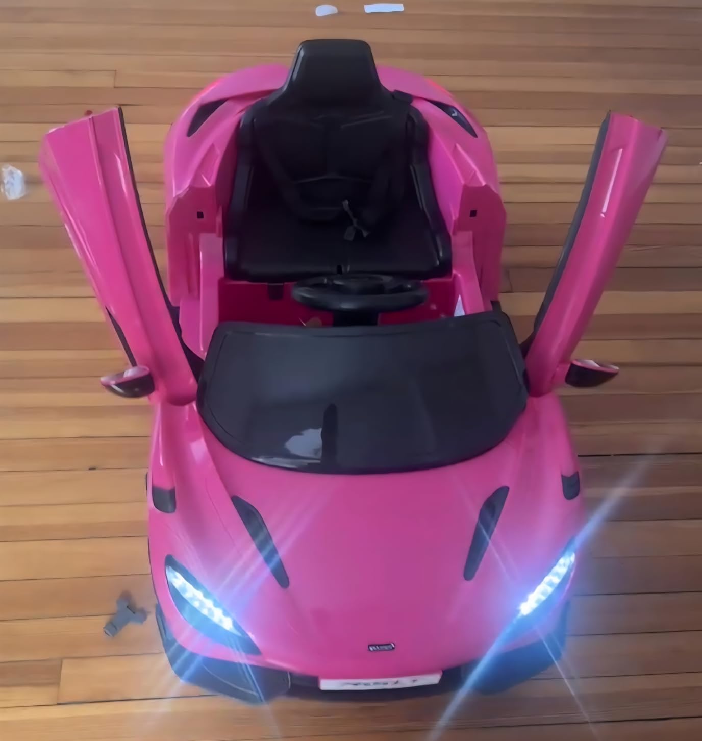 Kids Ride-on Car Licensed McLaren765LT for 3-6Years Old, Electric car 12V Battery Powered Electric Vehicle, w/Parent Remote, Music Player, LED Lights, Smooth Start, 3 Speeds, Pink customer photo 1