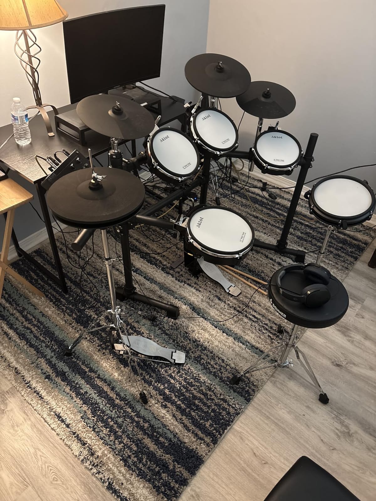 AKLOT Expanded-Size Electric Drum Set: 12