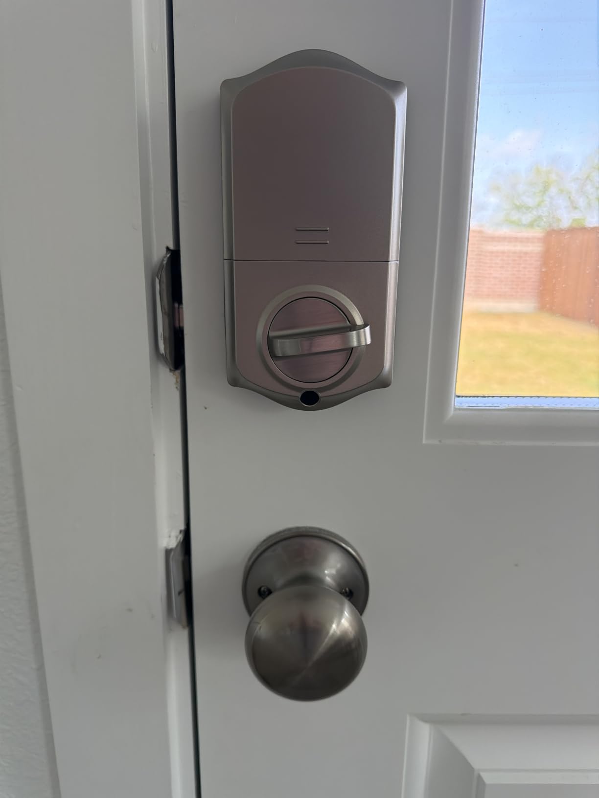 Veise VE017 Fingerprint Smart Door Lock with App Control, Satin Nickel | 8-in-1 Keyless Entry, Smart User Management, Auto Lock, Electronic Touchscreen Keypad, USB-C Port, Deadbolt for Front Door customer photo 1