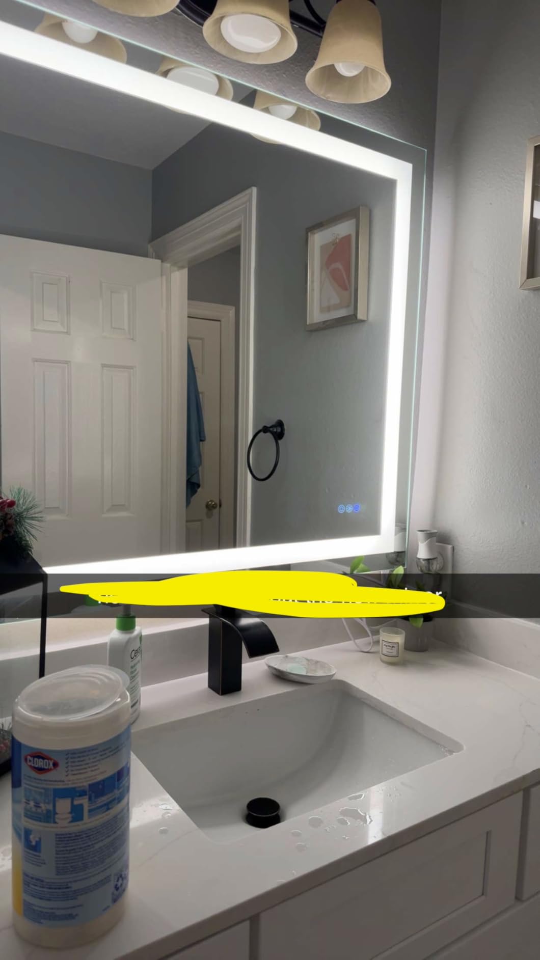 24x32 LED Bathroom Mirror, Dual Lit Anti-Fog Wall Vanity Mirror | 3 Color Dimmable, Memory Function, Shatter-Proof Tempered Glass, ETL Listed, IP54 Waterproof Horizontal/Vertical customer photo 2