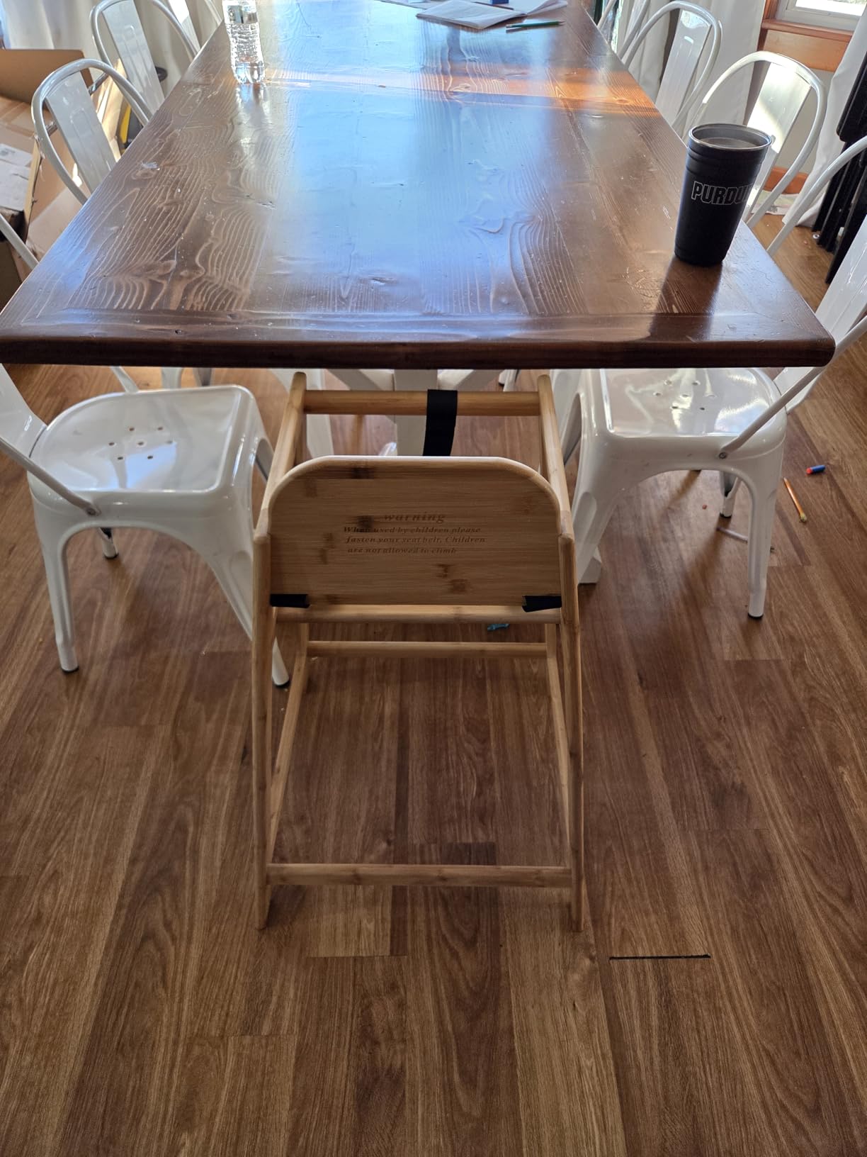 2026 Bamboo High Chair for Baby and Toddler Restaurant, Style Stackable HighChair with Commercial Grade Solid Wood for Dining Table & Kitchen, Compact & Portable Design for Home & Restaurant Use customer photo 1