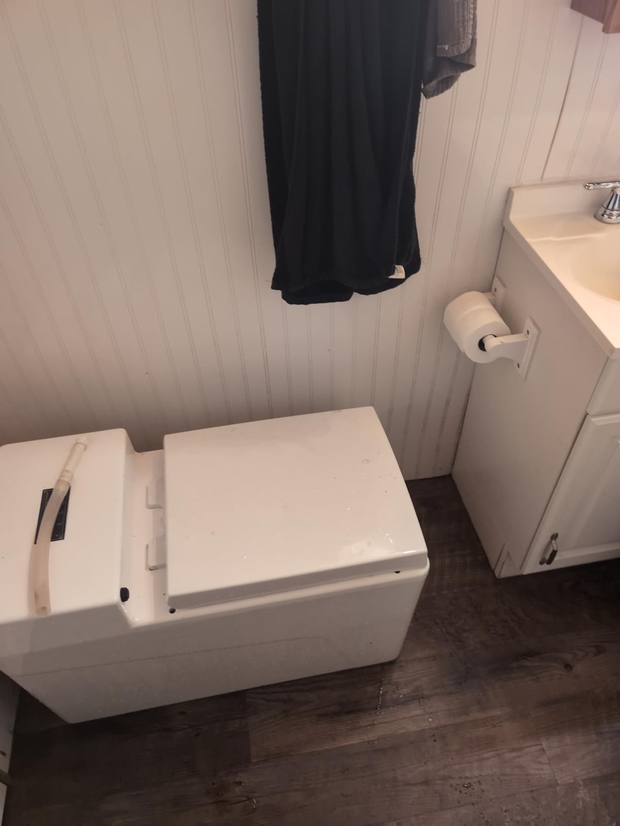 Composting Toilet, Waterless Toilets Suitable for Tiny Houses, Vans, Boats, with Heating Plate, Electric Mixing, Urine Separating and Exhaust Fan customer photo 1
