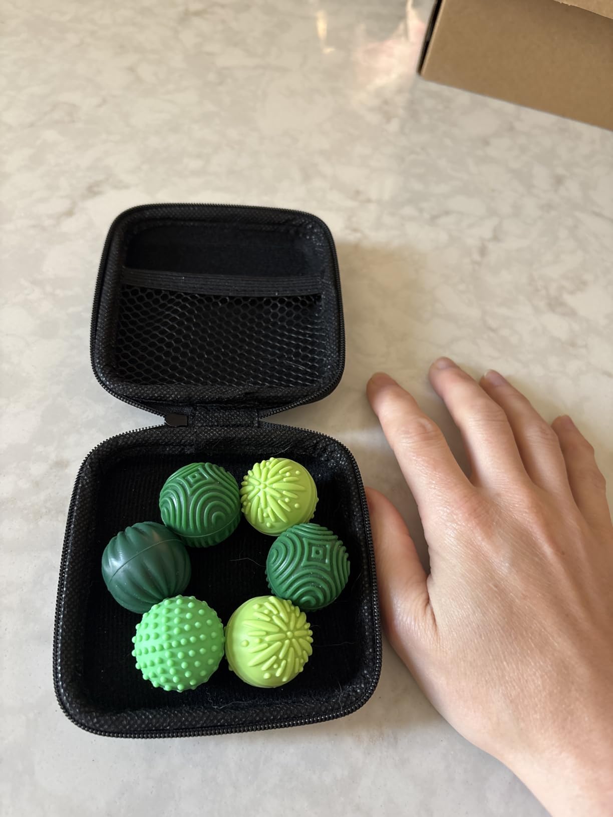 Silicone Magnetic Balls Fidget Toys for Adults & Teens, 4PCS Stress Relief Sensory Toys for Autism ADHD Anxiety, Fun Textures Gadgets, Office Desk Toy, Stocking Stuffers for Women Men Teen Gift customer photo 2