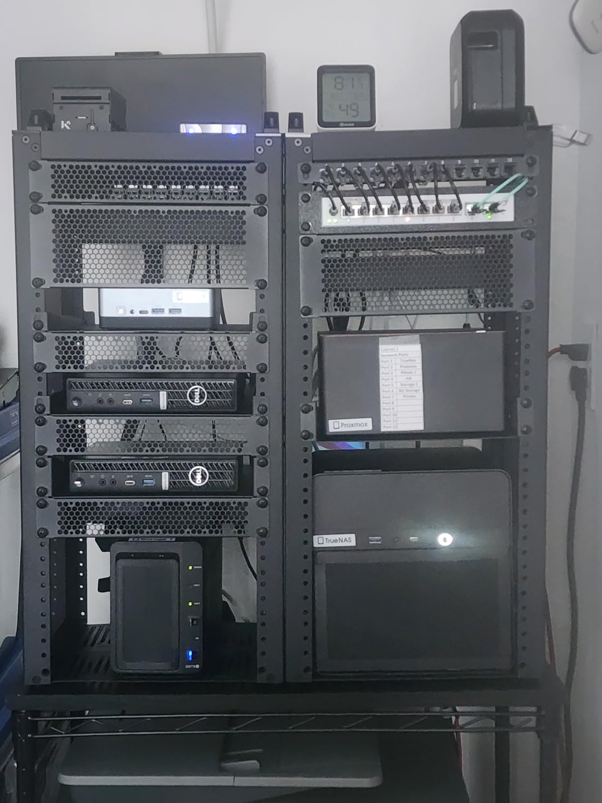 GeeekPi 12U Network Rack, 10 inch Mini Server Rack for Network, Servers, Audio, and Video Equipment, DeskPi RackMate T2 Rackmount, 10.23 inch Depth customer photo 2