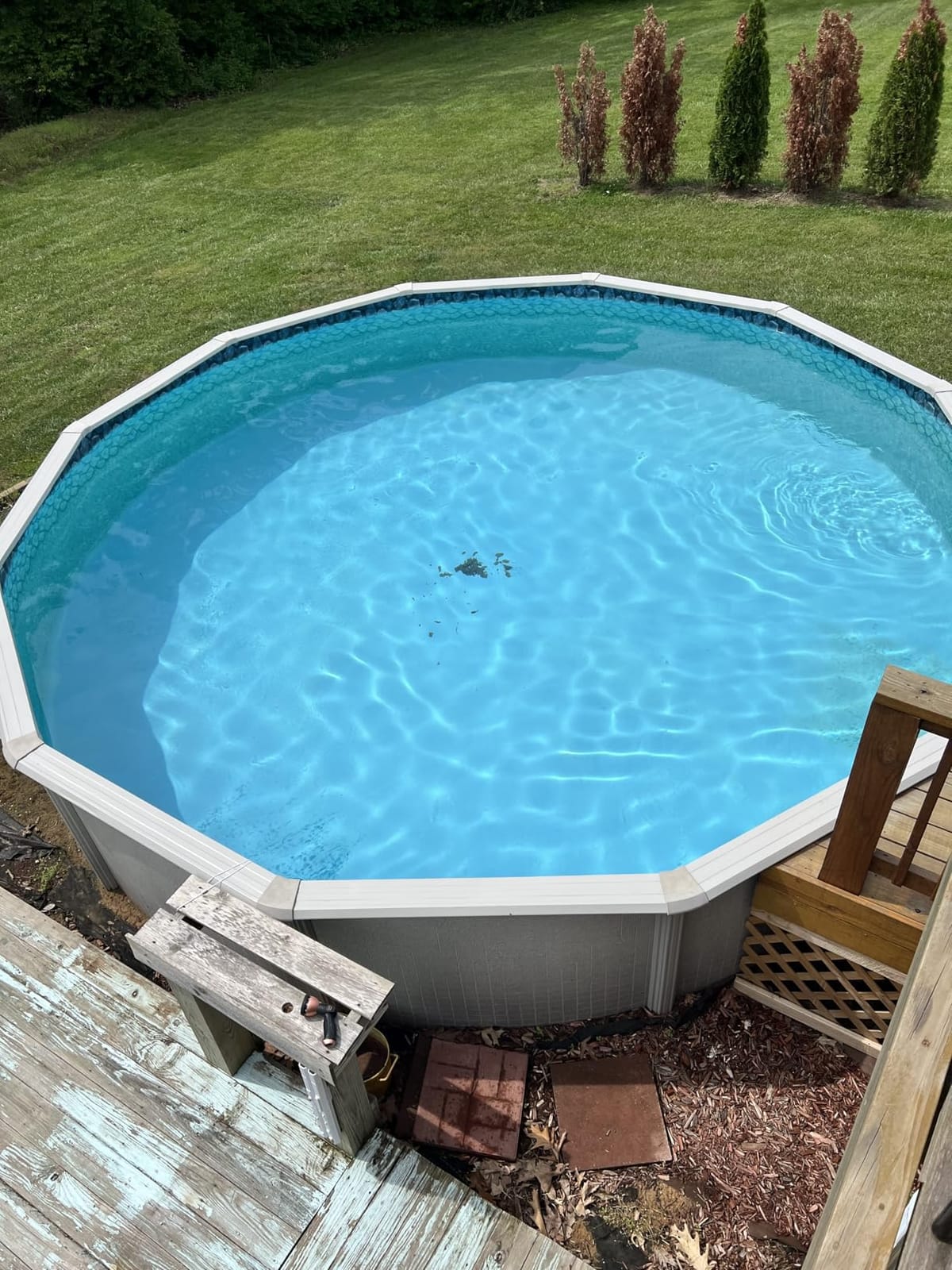 UIRWAY 500D Winter Pool Cover 18FT Round [Upgraded Heavy Duty Thick Fabric] | New Super Windproof Gel-Coated Tarp Straps, Fit Round Pool Covers for Above Ground Pools, Snug Fit, Tear & UV Resistant customer photo 2