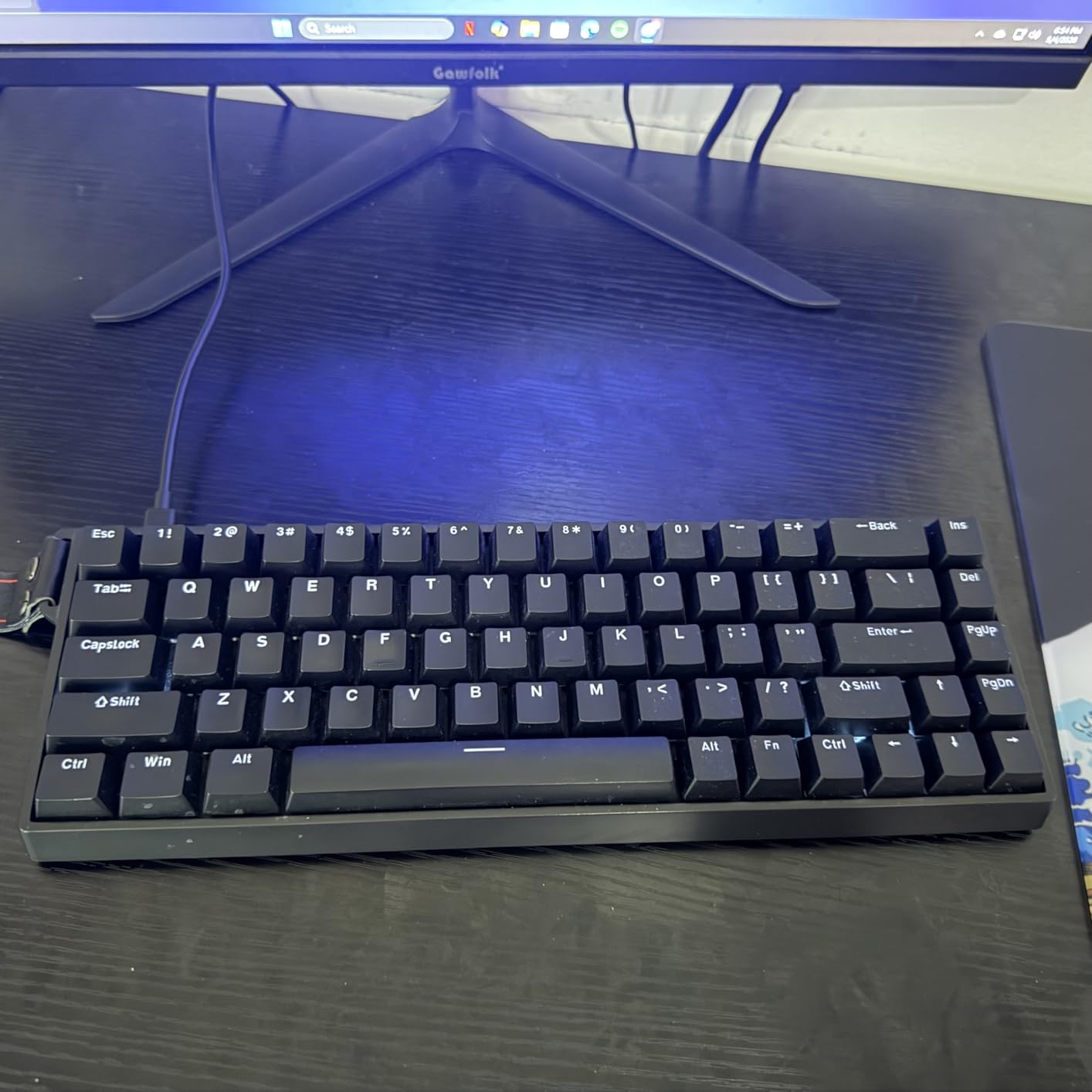 AULA WIN68 HE Mechanical Gaming Keyboard 60%, Hall Effect Magnetic Switch, Fast Trigger Mode Adjustable Actuation, 8000Hz Polling Rate, RGB Backlit, Wired Black Keyboard for Laptop/PC Gamer customer photo 1