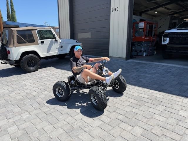 Zyliathor 48V Electric Go Kart for Adults & Teens, 20Ah Battery, 4000W Peak | 30-Mile Range, Speed Control, Shaft Drive Differential, Hydraulic Brake, LED Light, All-Terrain Tires for Outdoor Fun (Black) customer photo 1
