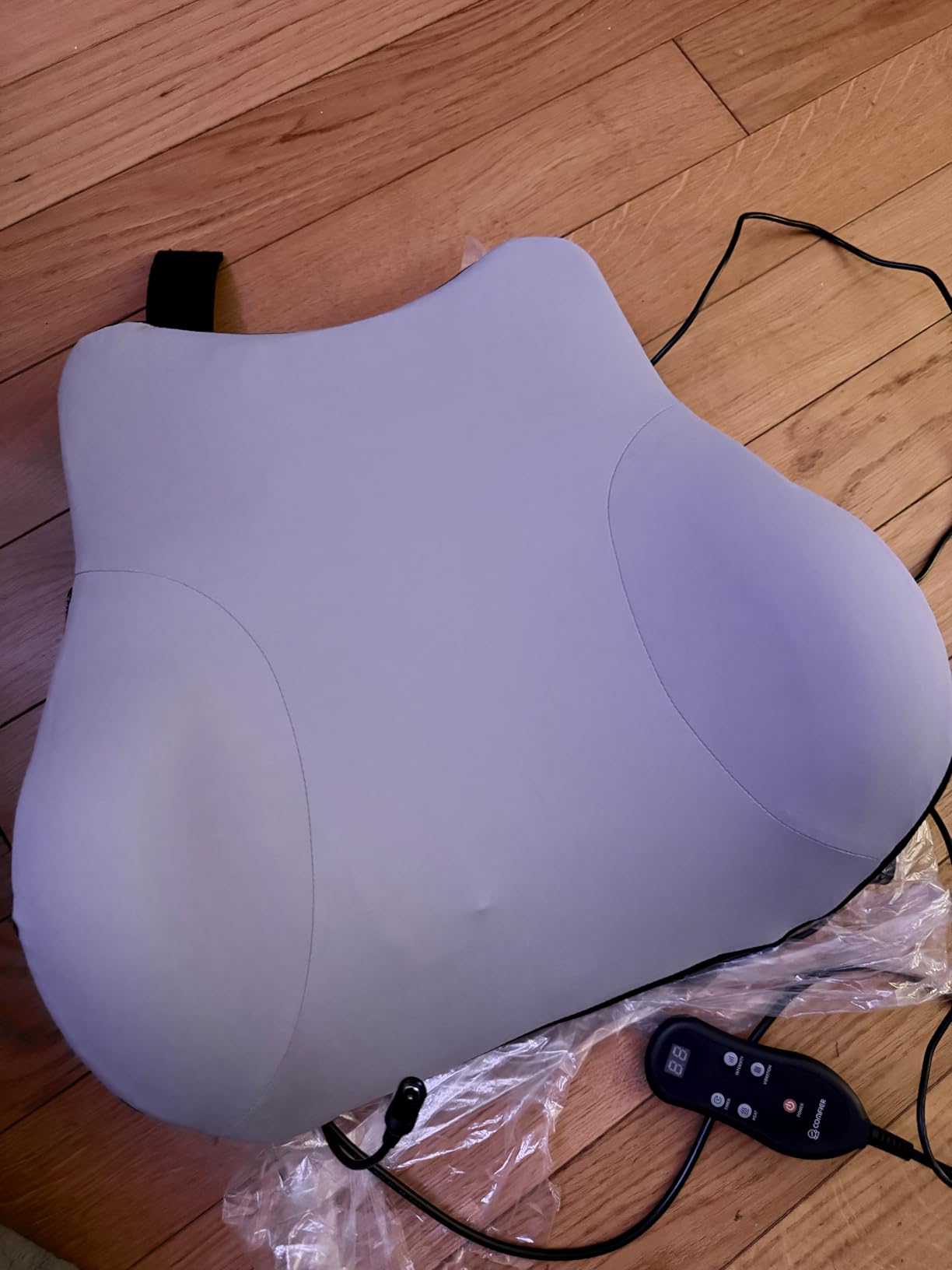 COMFIER Lumbar Support Pillow for Office Chair, Heated Back Support Pillow with 3 Vibration Modes & 3 Intensities, Ergonomic Back Support Cushion for Car, Recliner, Gaming Chair customer photo 2