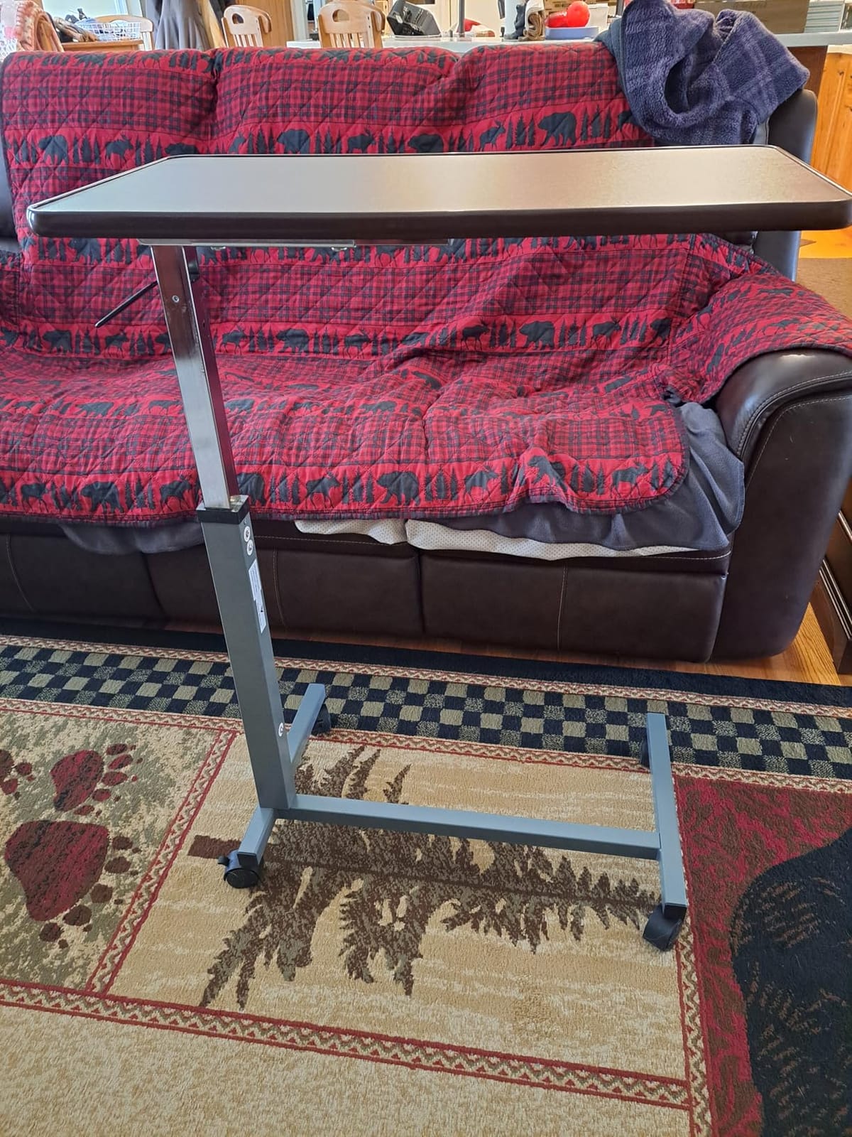 Vaunn Medical Cart Adjustable Overbed Table with Wheels - Rolling Bedside Table for Hospital, Portable Standing Cart & Laptop Desk customer photo 1