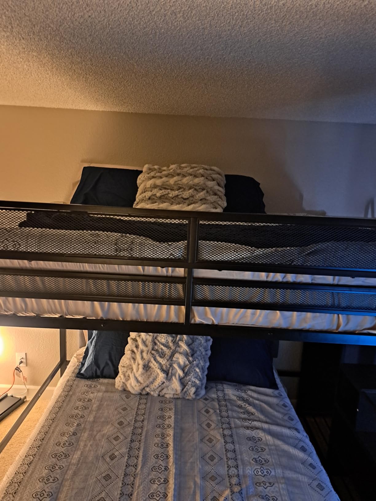 Mirightone Full Size Loft Bed with Stairs and Storage, Metal Loft Bed Frame with Bedside Shelf and Large Under-Bed Space, Heavy-Duty Bed for Adults Teens and Kids, Convertible Staircase, Black customer photo 2