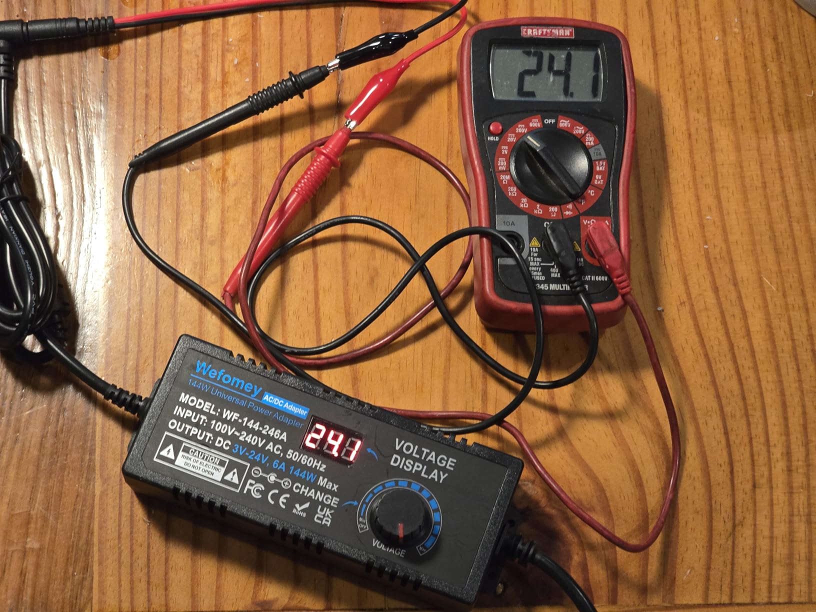 Universal Power Supply 3V~24V 6A 144W Adjustable Variable AC/DC Adapter Charger with 14 Tips and 4-Way Power Splitter Cable customer photo 2
