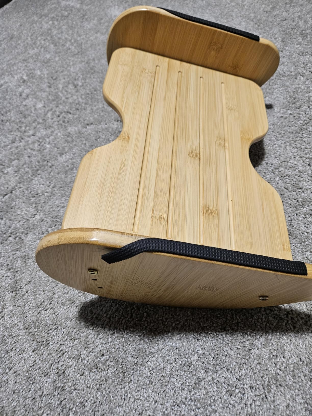 Amazer Bamboo Foot Rest for Under Desk at Work, 2-in-1 Reversible Rocking Footrest Adjustable Foot Stool, Ergonomic Footrest for Under Gaming Desk, Feet Support Leg Footstools for Home Office customer photo 1