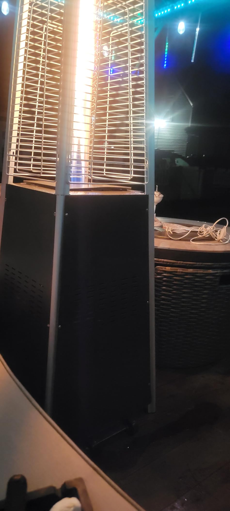Pamapic Patio heater, 41,000 BTU Propane Outdoor Heater with Lockable Wheels, CSA Certificated Patio Heater with Cover for Patio, Backyard, Balcony (Ink) customer photo 2