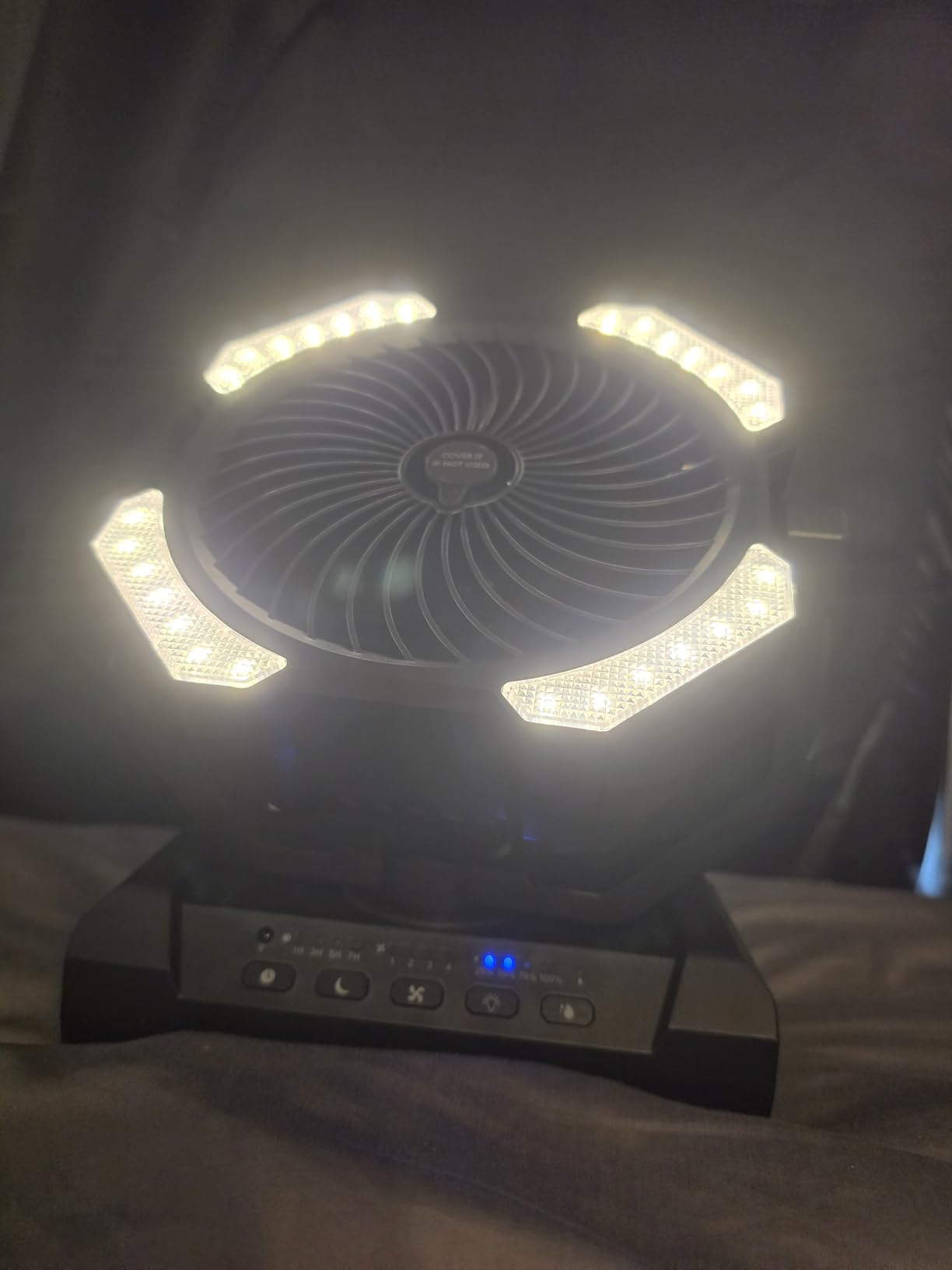 Misting Fan, Portable Camping Fans with 9oz Water Tank, 24000mAh Rechargeable Fan with 4 Speed, Battery Powered Fans with 120H Cooling, Last 5H Mist, 2 Mist Modes, Light, Outsides/Summer Essential customer photo 2