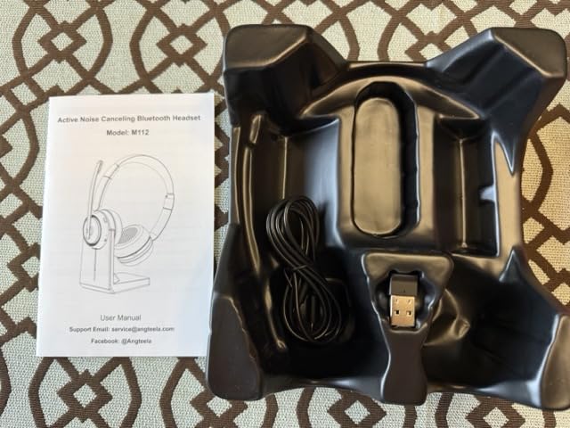 Upgrade ANC & ENC Wireless Headset with Mic for Work (Flip-to-Mute & Dongle) | Headset with Microphone for PC, Bluetooth 5.4 Noise Cancelling Headphones with Mic for Call Center/Home/Computer/Phones customer photo 1