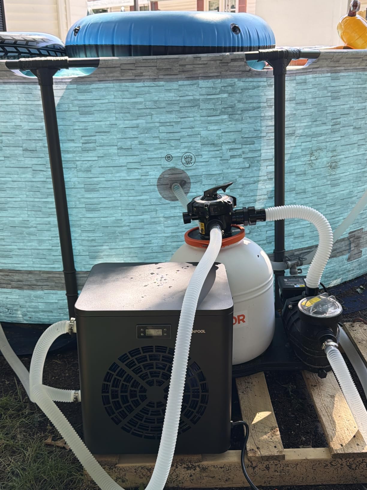 Electric Pool Heater, 30,000 BTU Pool Heat Pump for Above Ground Pools Up to 7000 Gallons, WiFi Control, 120V Titanium Heat Exchanger, V7 Plus customer photo 2