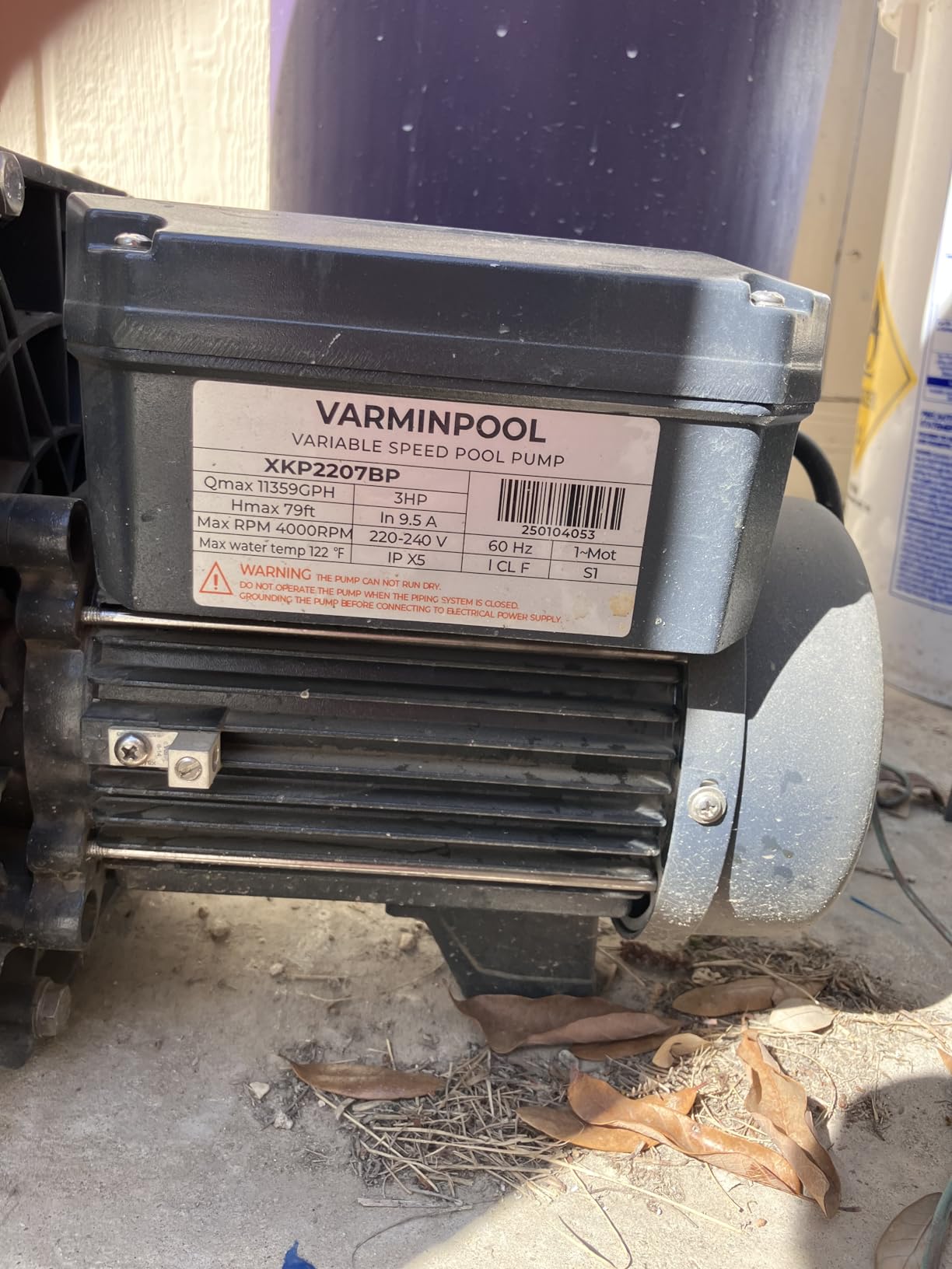 Variable Speed Pool Pump Inground, 2.5HP, 10567GPH High Flow Energy Efficient Pool Pump for Above Ground Pool, Programmable Timer, Rain Cover, 220V, Large Filter Basket customer photo 2