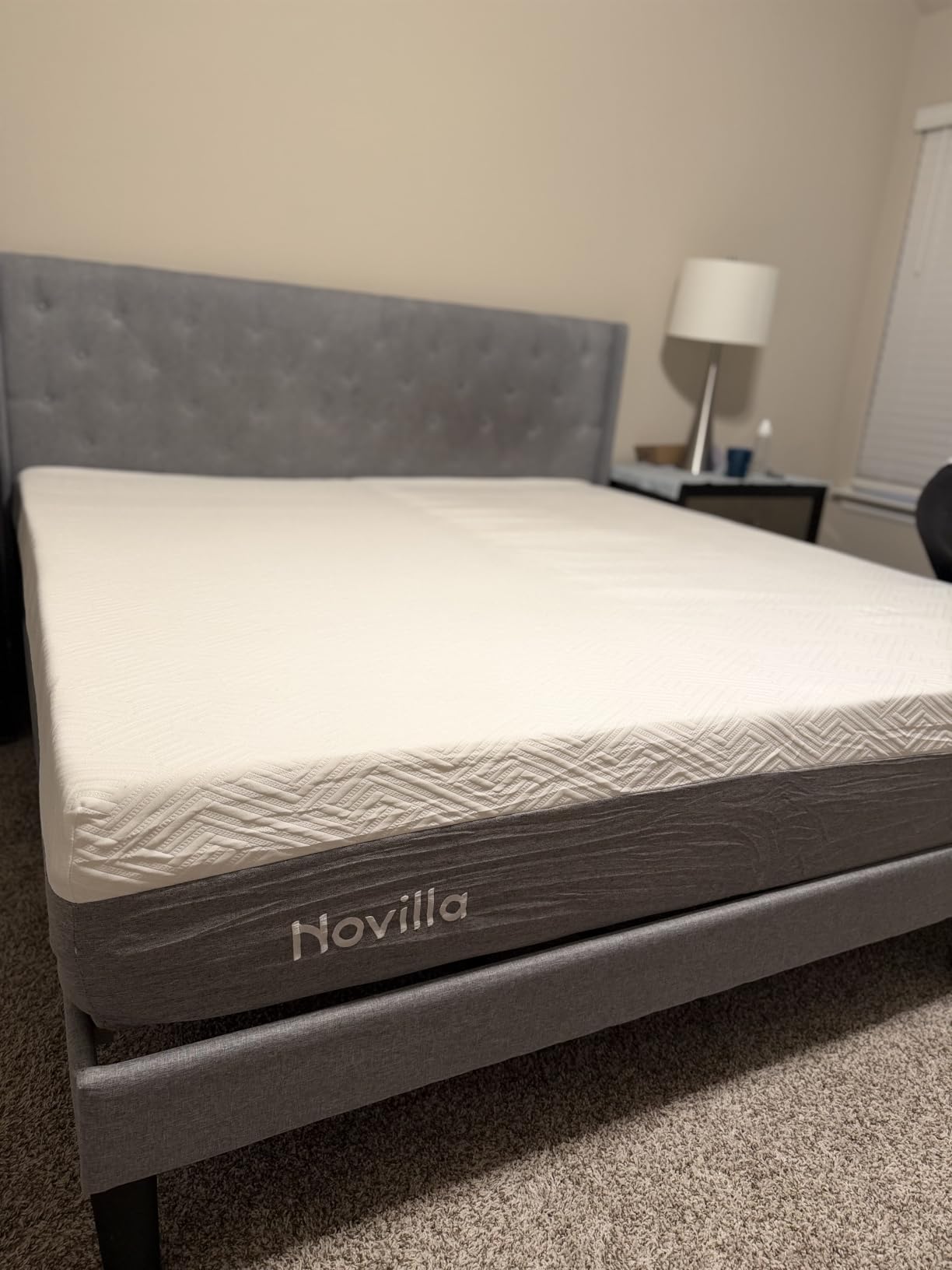 Novilla Bliss Mattress King Size, 14 Inch Gel King Memory Foam Mattress | Cooling Comfort & Pressure Relieving, Target Zoned Support for Back Pain Relief, CertiPUR US Certified Foams customer photo 1