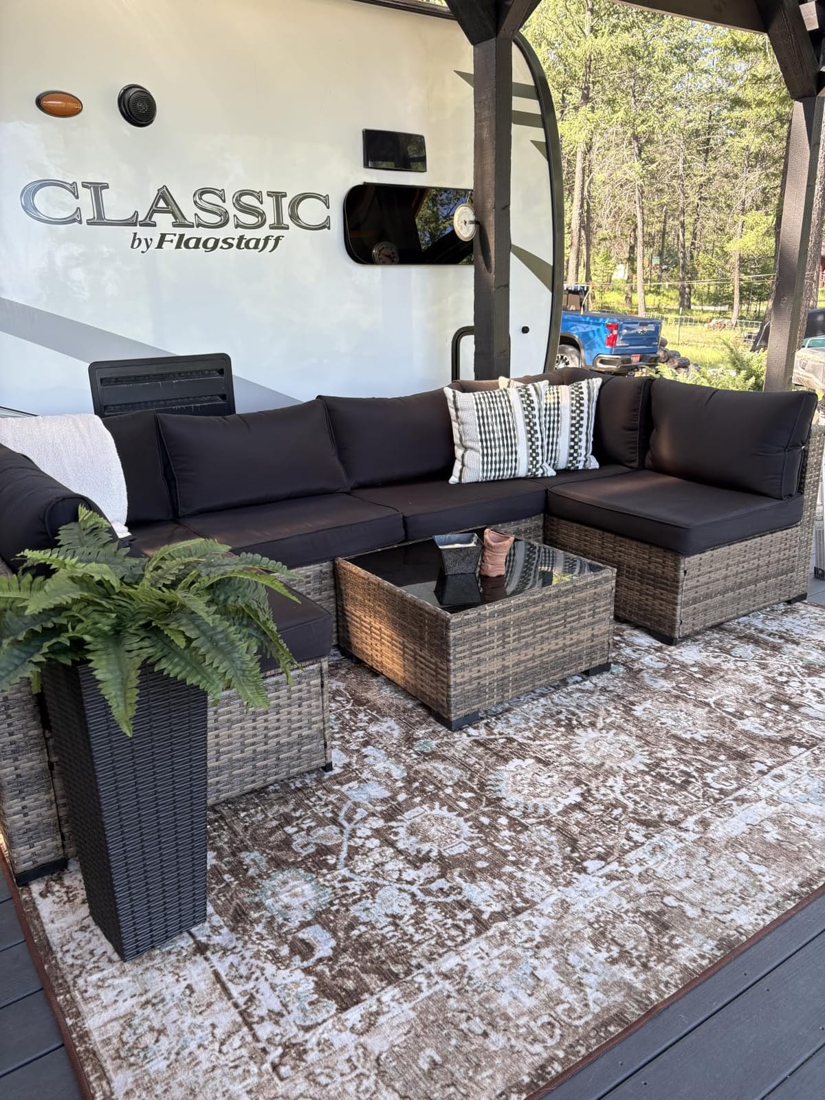 Aoxun Patio Furniture Sets, 7-Piece Outdoor Furniture with Thick Cushions, Wicker Conversation Set Sectional Sofa for Backyard, Poolside, Garden customer photo 1