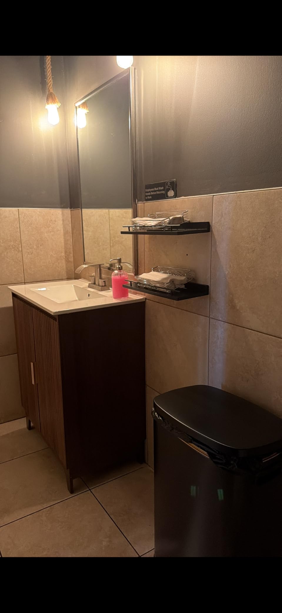 VINGLI 30 Inch Bathroom Vanity with Sink, Mid-Century Modern Vanity with Ceramic Basin and Fluted Soft-Close Doors, U-Shape Storage Shelf, Walnut customer photo 2