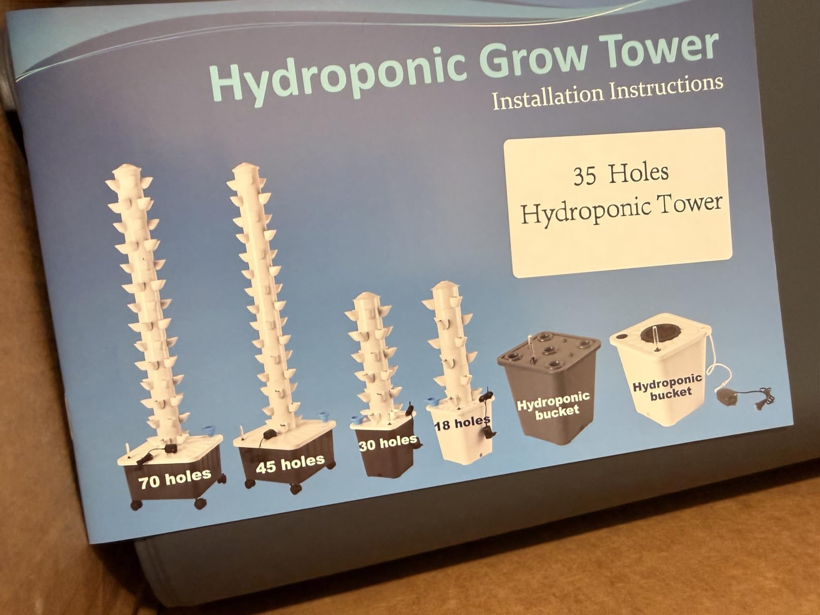 Hydroponics Tower Indoor Growing System Vertical Garden Planter Indoor Smart Garden Kit with Pump and Movable Water Tank (35-Plants) customer photo 1