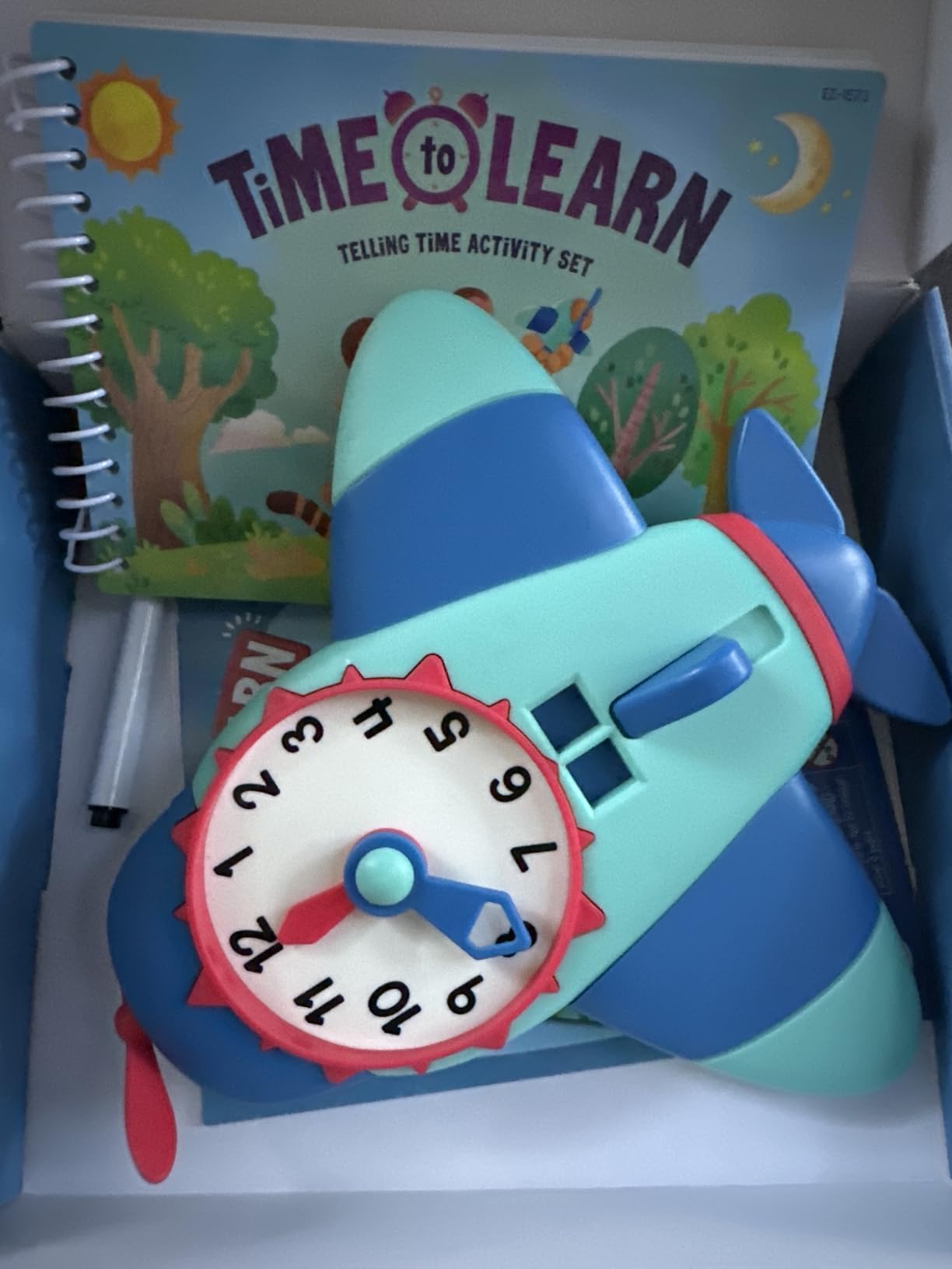 Educational Insights Time to Learn Telling Time Activity Set - Kids Clock Toy, Teaching Clock for Kids Games, Practice How to Tell Times on Analog & Digital Clocks, Fun Classroom Resource, Ages 6+ customer photo 1