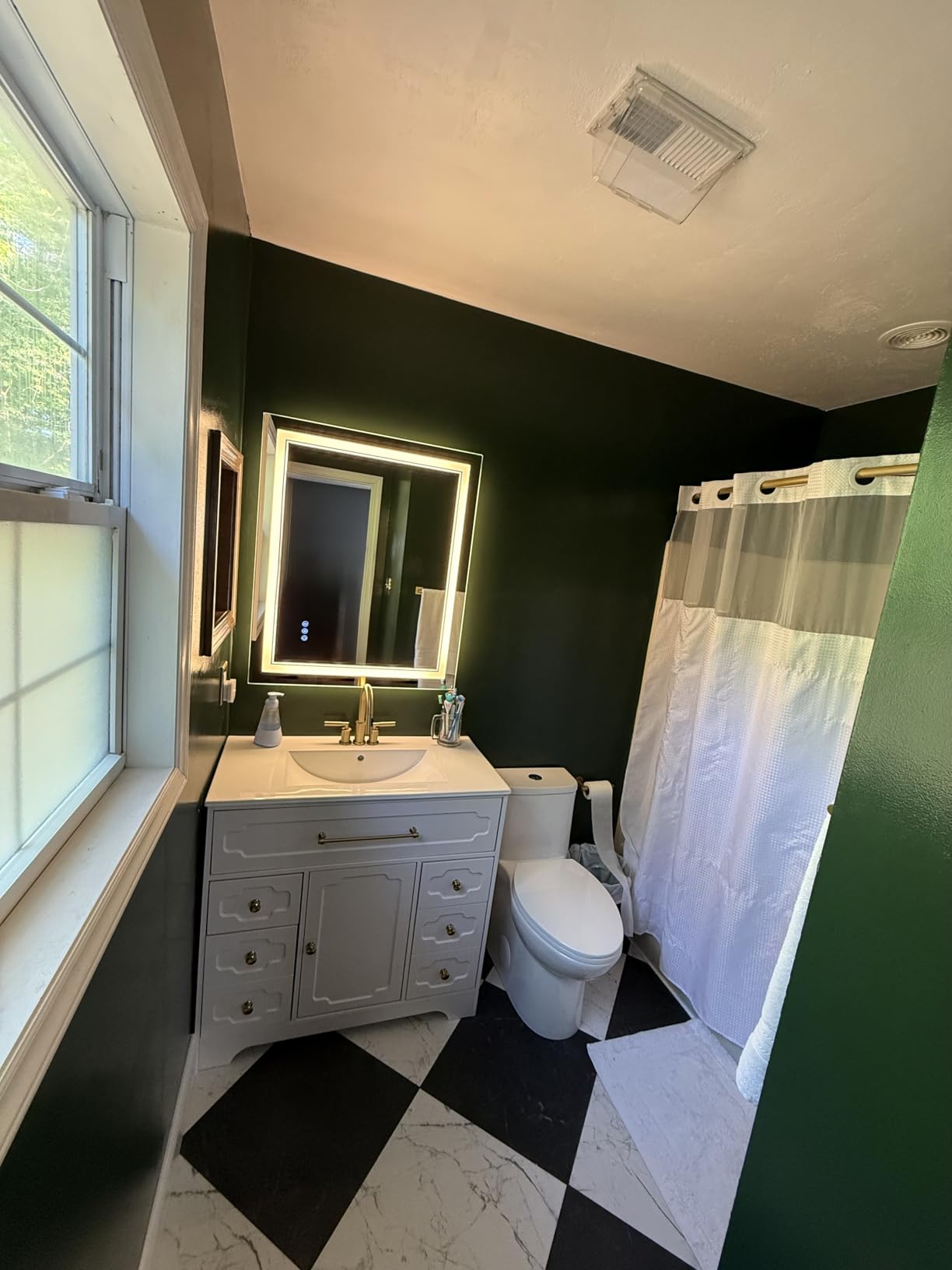 Elongated One Piece Toilet with 17.3