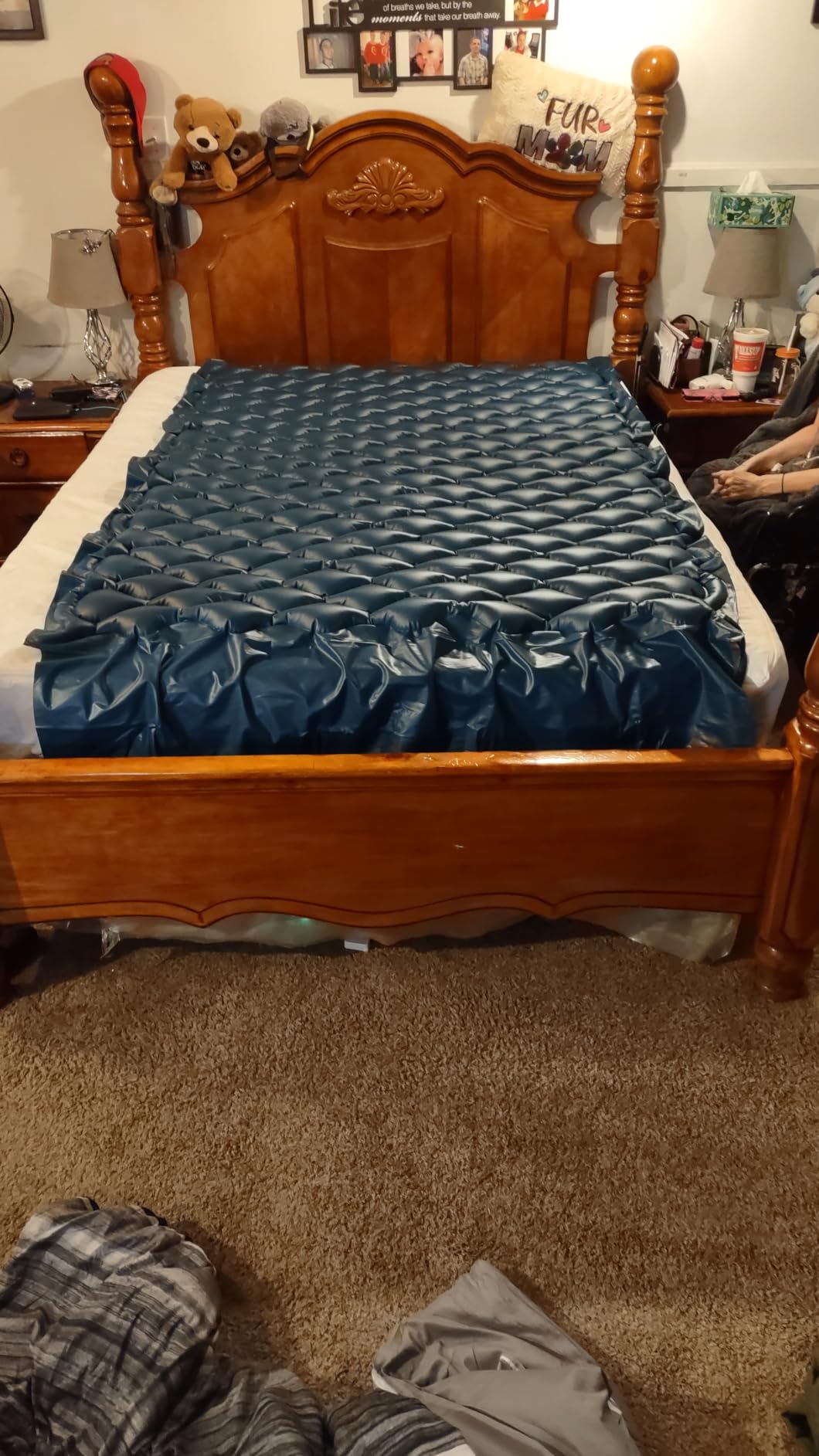 Lunderg Alternating Air Pressure Mattress Pad with Static Mode & Quiet Pump | Comfortable Bed Sore Prevention - Includes Waterproof Mattress Topper for Hospital Bed or Home customer photo 2