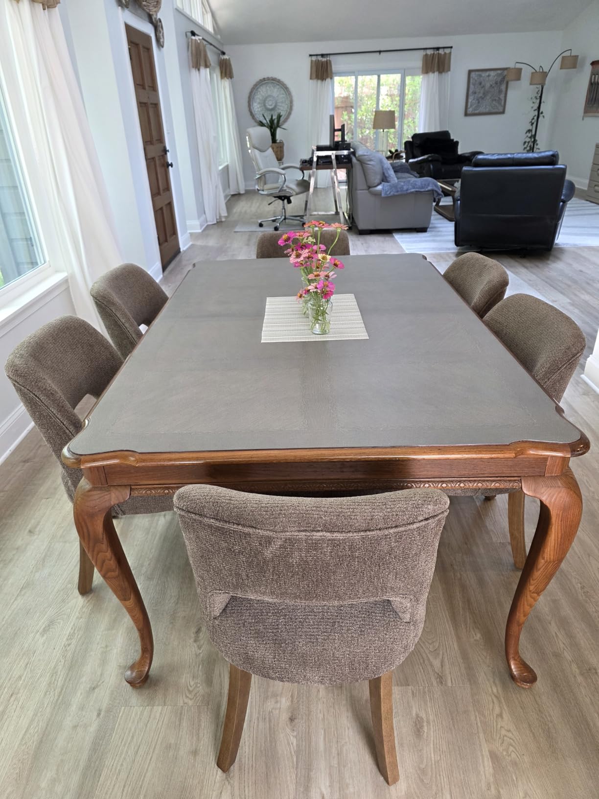 VKNOW Dining Chairs Set of 4, Fabric Dining Chairs, Green customer photo 1
