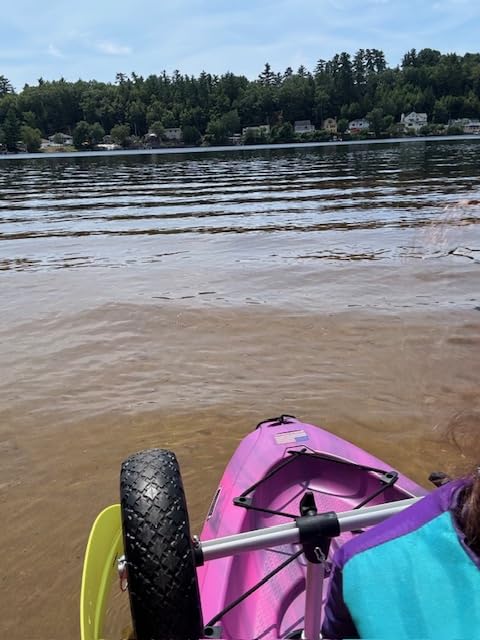VEVOR Kayak Cart, 280lbs Load Capacity with 10 Inch Solid Tires, Heavy Duty Detachable Canoe Trolley Cart with Adjustable Width & Top Foam Protection, for Kayaks with Drain Holes of 2.54cm and Above customer photo 1