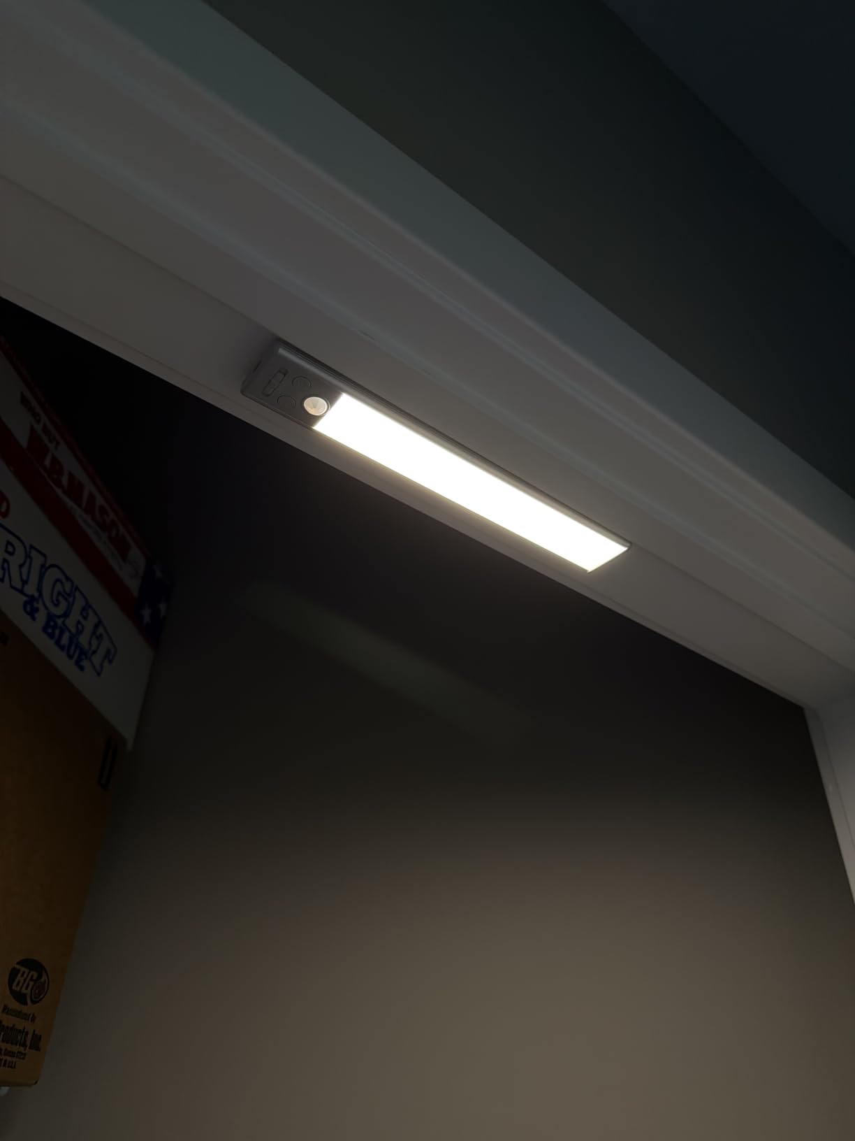 Gritin 10.2inch Under Cabinet Lighting Rechargeable 2 Pack, 3 Color Temps & 5 Brightness, Super Bright, 4 Modes, Motion Sensor, Long Lasting - Easy Installation Magnetic Under Closet Lights customer photo 1