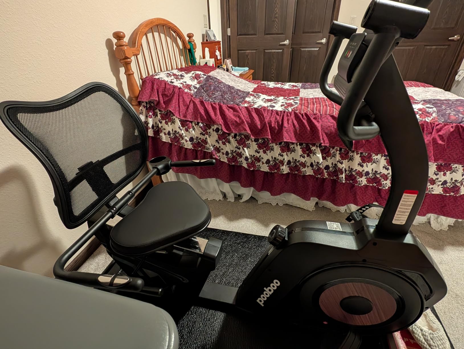 pooboo Recumbent Exercise Bike, Stationary Bikes for Home with Arm Exerciser, Magnetic Recumbent Bike with Ergonomic Backrest & Comfortable Seat, Smart APP, Pulse Sensor, 400LBS Weight Capacity customer photo 2