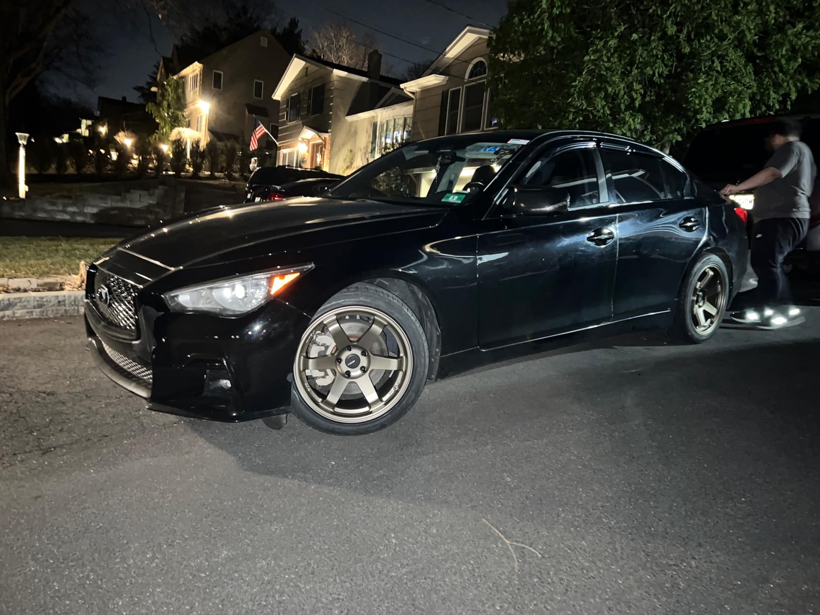 AVID.1 AV-06 Black Polished 18x8.5 Custom Wheel - Fits 5x4.5 Bolt Pattern with +35 Offset - Lightweight Performance Alloy Wheel customer photo 1