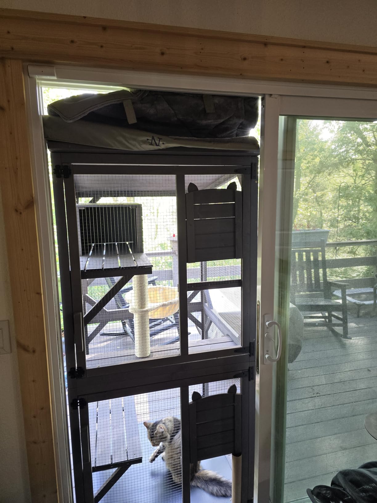 Aivituvin Outdoor Catio Cat Enclosures on Wheels Cat House 70.9