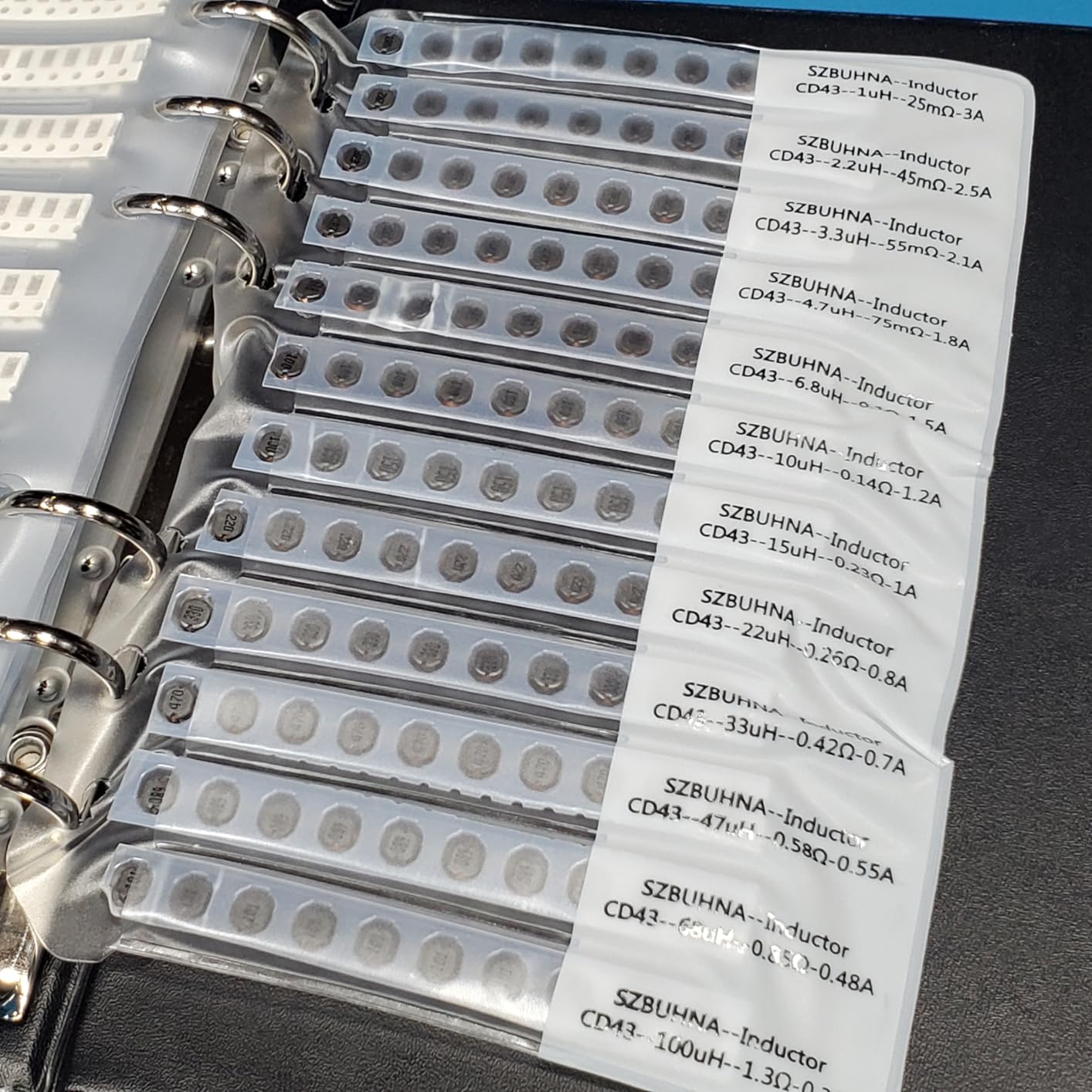 0402+0603+0805+1206 SMD Capacitor Assortment Kit with Inductor | (0.5pF-22uF,1-100uH) Total 204 Sets (6120 pcs) in One Surface Mount Chip Sample Book for Electronics Prototyping and Repairs customer photo 1
