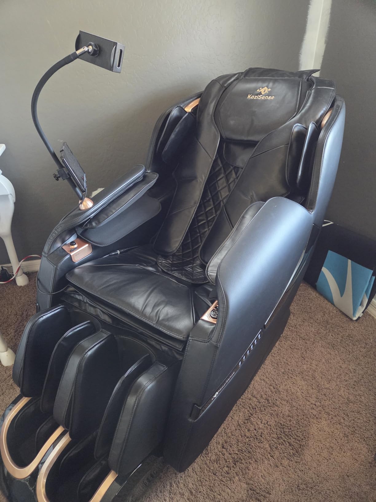 KoziSense A18 Zero Gravity Full Body Massage Chair with Heat | Phone Holder, Bluetooth Speakers, 12 Auto Modes, 6 Manual Modes, Voice Control, Body Scan, Back Chest Calf Heat customer photo 1