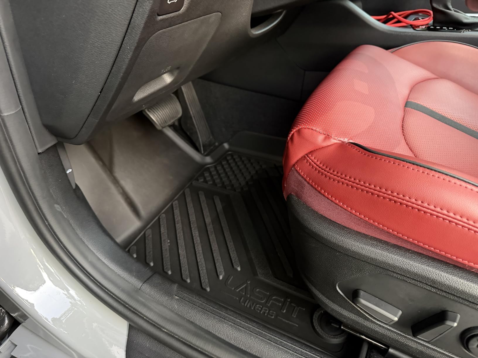 LASFIT Floor Mats for Nissan Pathfinder 2013-2020/ QX60 2014-2021/JX35 2013 | All Weather TPE Custom Fit Floor Liners, 1st 2nd & 3rd Row Car Mats Accessories, Black customer photo 2