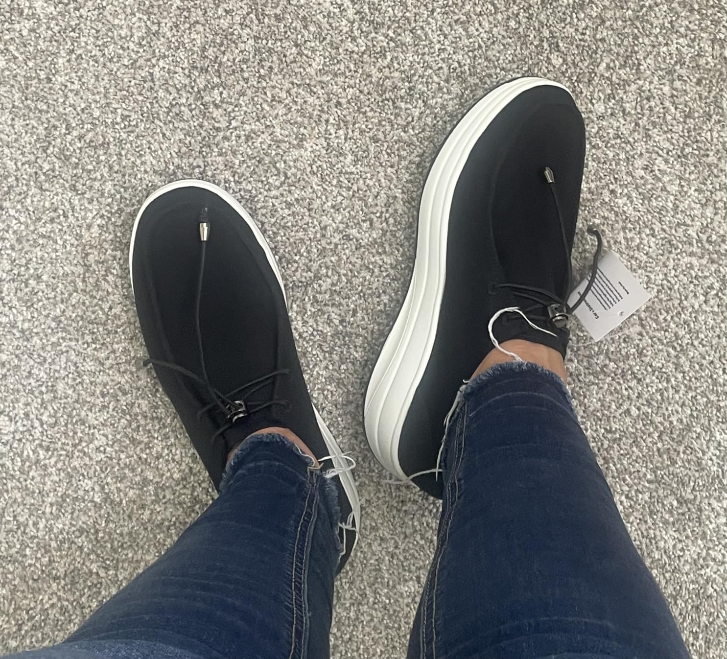 Women's Orthopedic Platform Loafers - 2 Inch Rocker Sole Boat Shoes with Arch Support, Comfortable Slip-Ons for Walking, Work, Nurses, Standing All Day customer photo 2