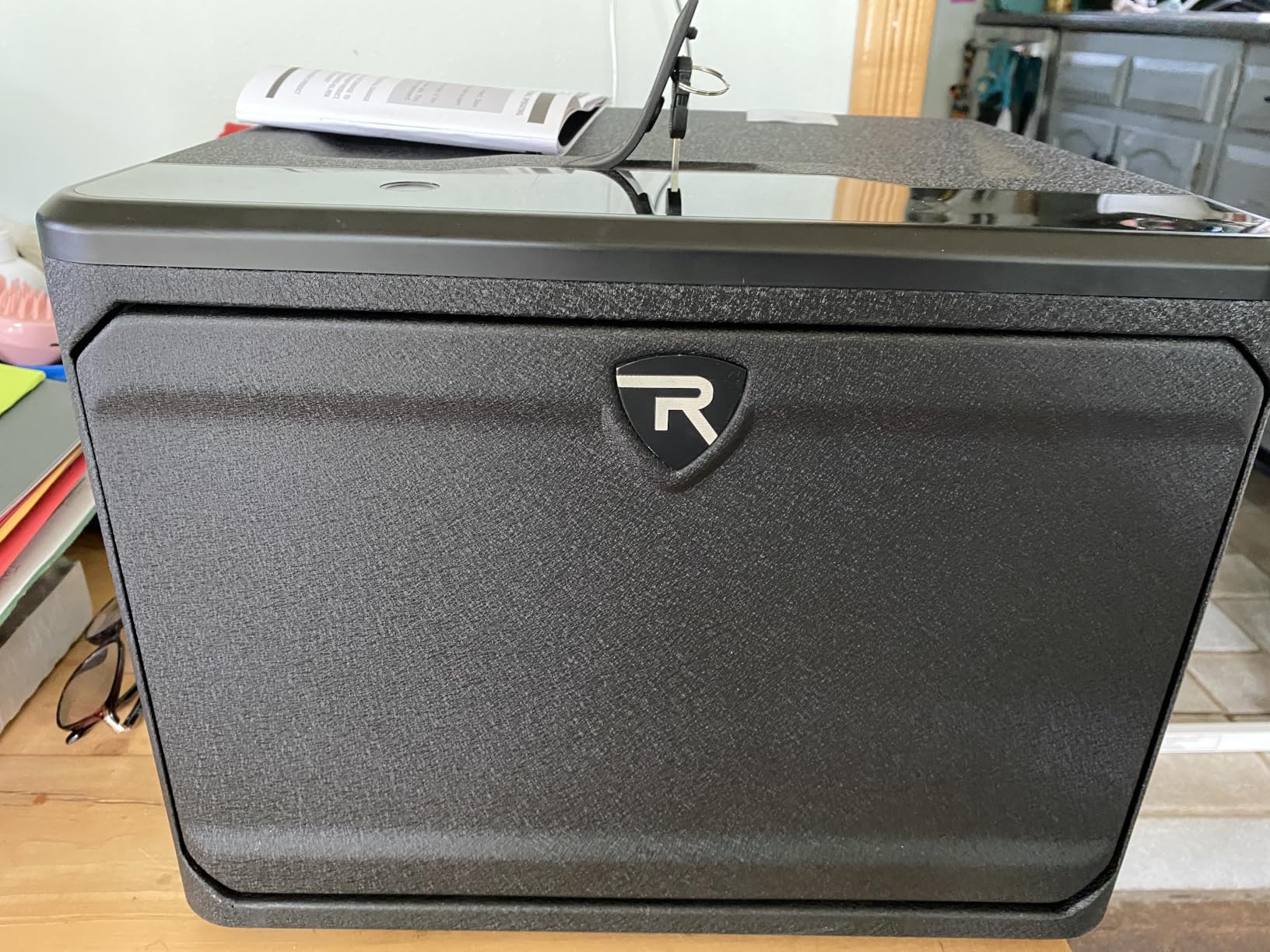 RPNB High Capacity Fingerprint Safe Box, Touchscreen Biometric Home Safe | Dual-Layer Jewelry Safe with Biometric Fingerprint, Temperature Humidity Monitor, Pull-Out Shelf, Pop Open Lid customer photo 1
