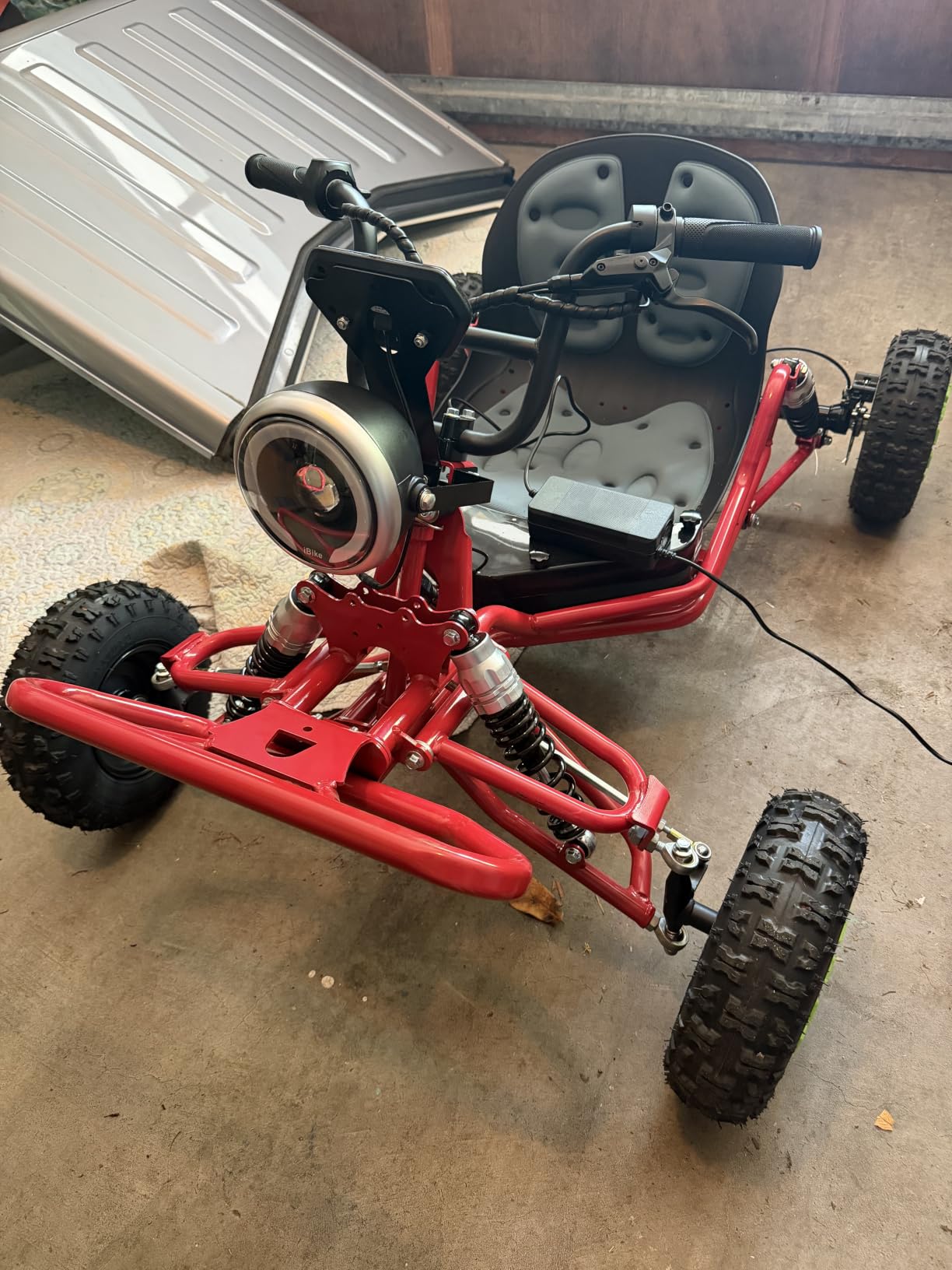 Zyliathor 48V 20Ah Electric Off-Road Go Kart for Adults & Kids (Red) | 30-Mile Range, Peak 2500W, 3 Speed 12-31 MPH, 4-Wheel Suspension, 4.10-6 Tires, Backyard Family Fun customer photo 1