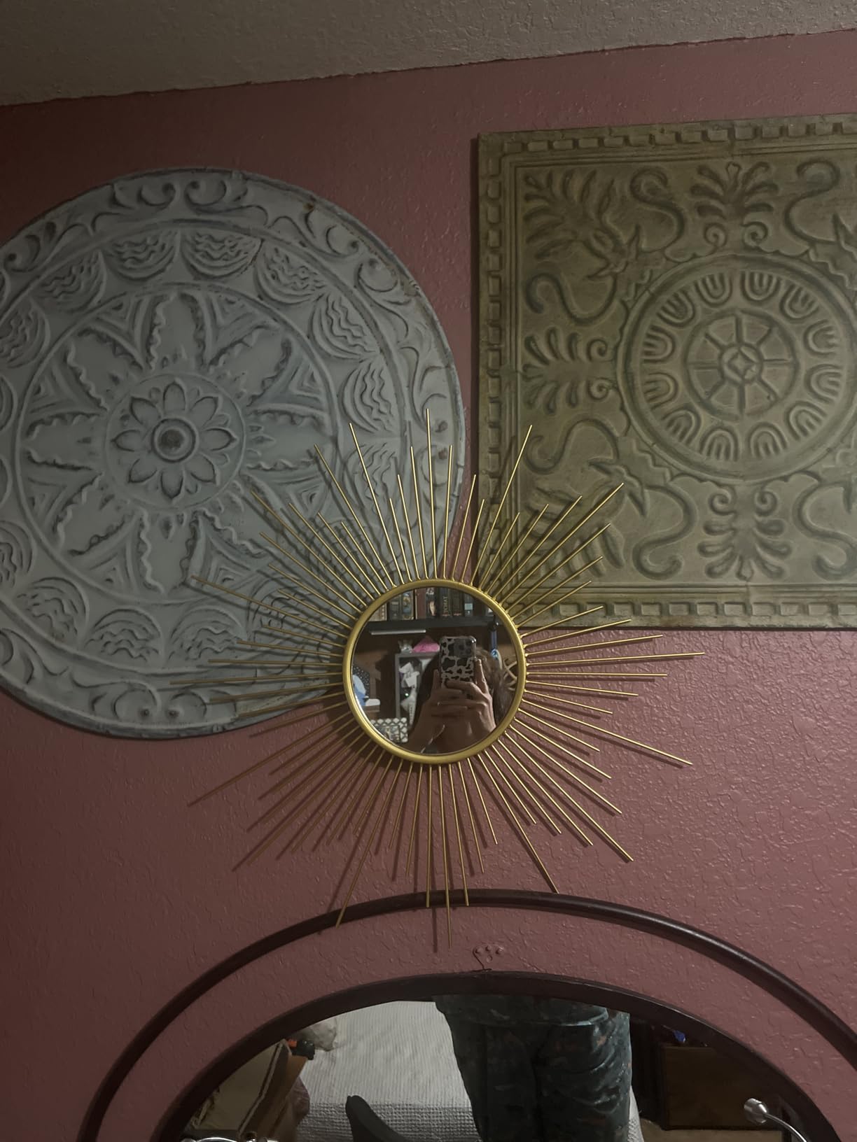 Large Gold Sunburst Mirror - 31