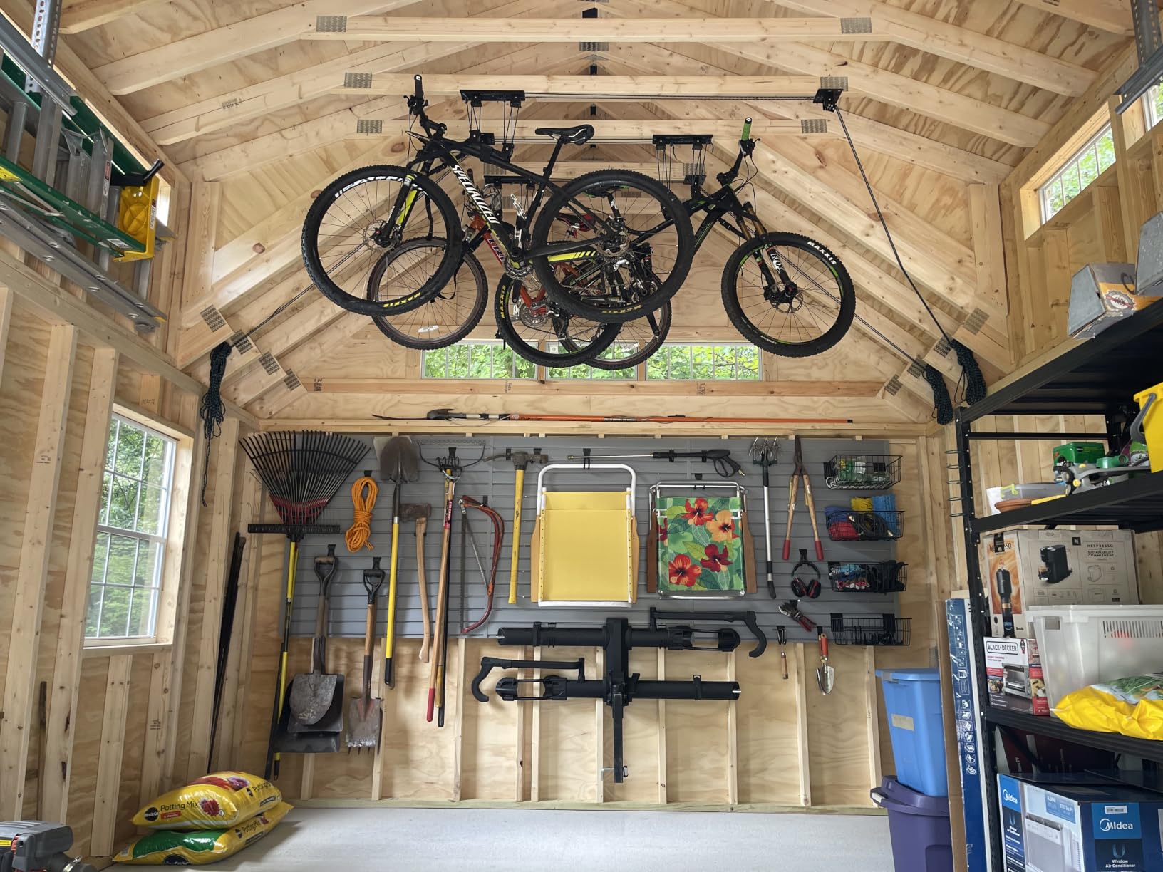 StoreYourBoard Bike Hoist for Garage Ceiling, Pulley Lift System, No Slip | Bike Pulley System for Garage, Bike Lift, Ebike Hoist, 4 to 1 Pulley, Fits All Garage Heights customer photo 1