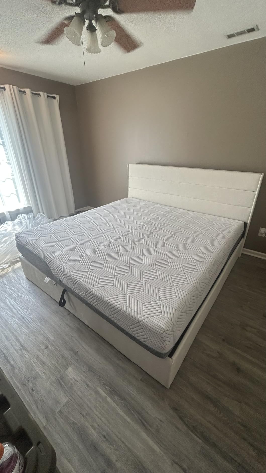 FATHOM Firm Queen Mattress 12 Inch Memory Foam Mattress Queen Size Bed in a Box for Back Pain Relief and Cool Sleep with Gel Foam and Removeable Fiberglass Free Cover, CertiPUR-US Certified customer photo 1