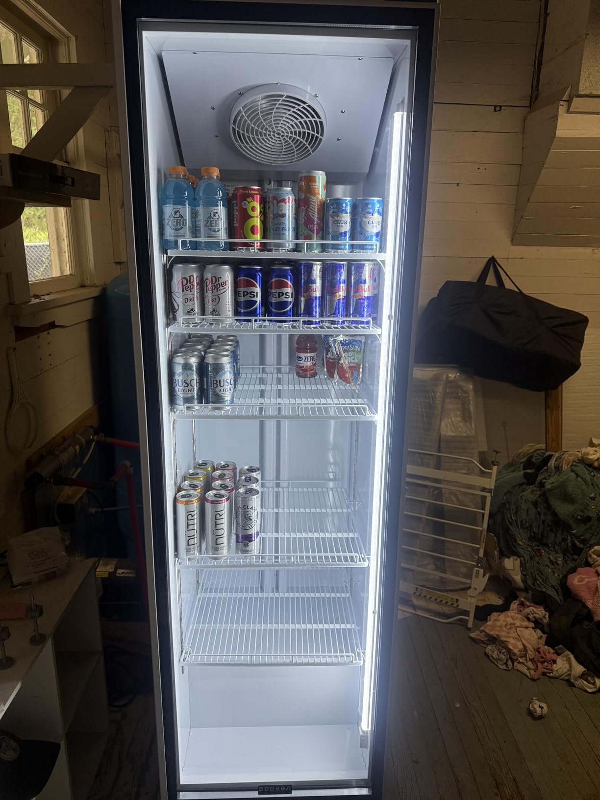 BODEGA BODEGACOOLER 12.5 Cu. Ft. Upright Commercial Beverage Refrigerator, Large Glass-Door Display Merchandiser, Energy-Star Rated Drink & Bar Cooler with Soft LED Lighting and Adjustable Shelves customer photo 2