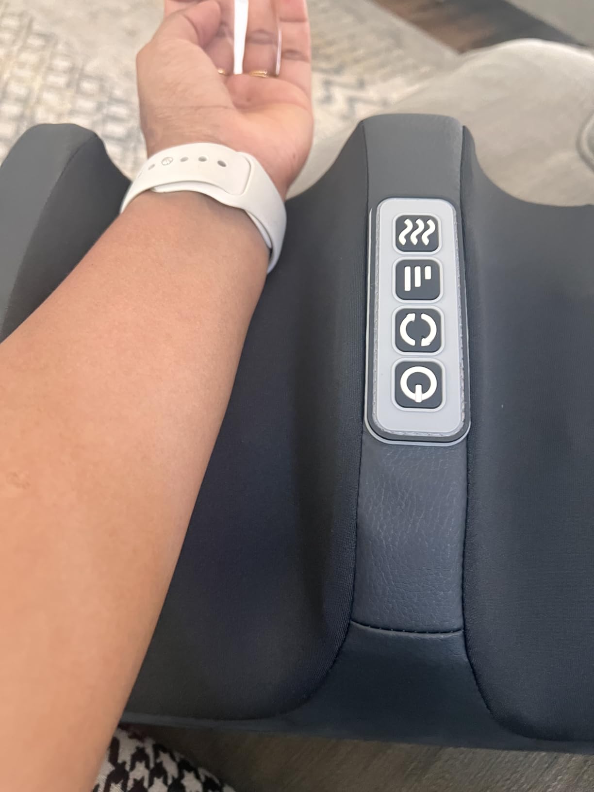 Foot Massager with Heat Electric Foot and Calf Massager Black | Deep Tissue Massage for Plantar Fasciitis, Neuropathy & Pain Relief Shiatsu and Roller Home Gifts for Women Men Mom Dad customer photo 1