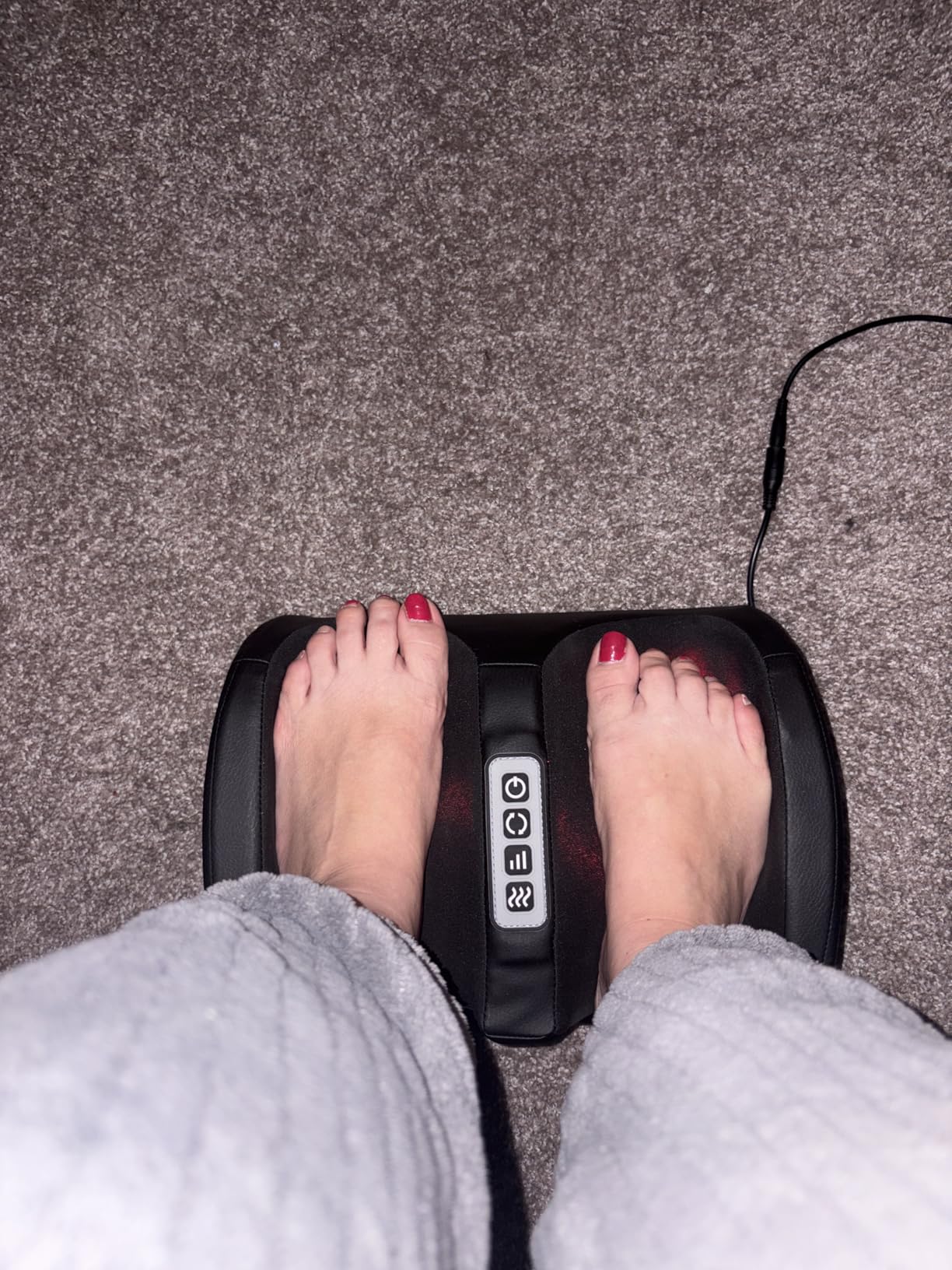 Foot Massager with Heat Electric Foot and Calf Massager Black | Deep Tissue Massage for Plantar Fasciitis, Neuropathy & Pain Relief Shiatsu and Roller Home Gifts for Women Men Mom Dad customer photo 2