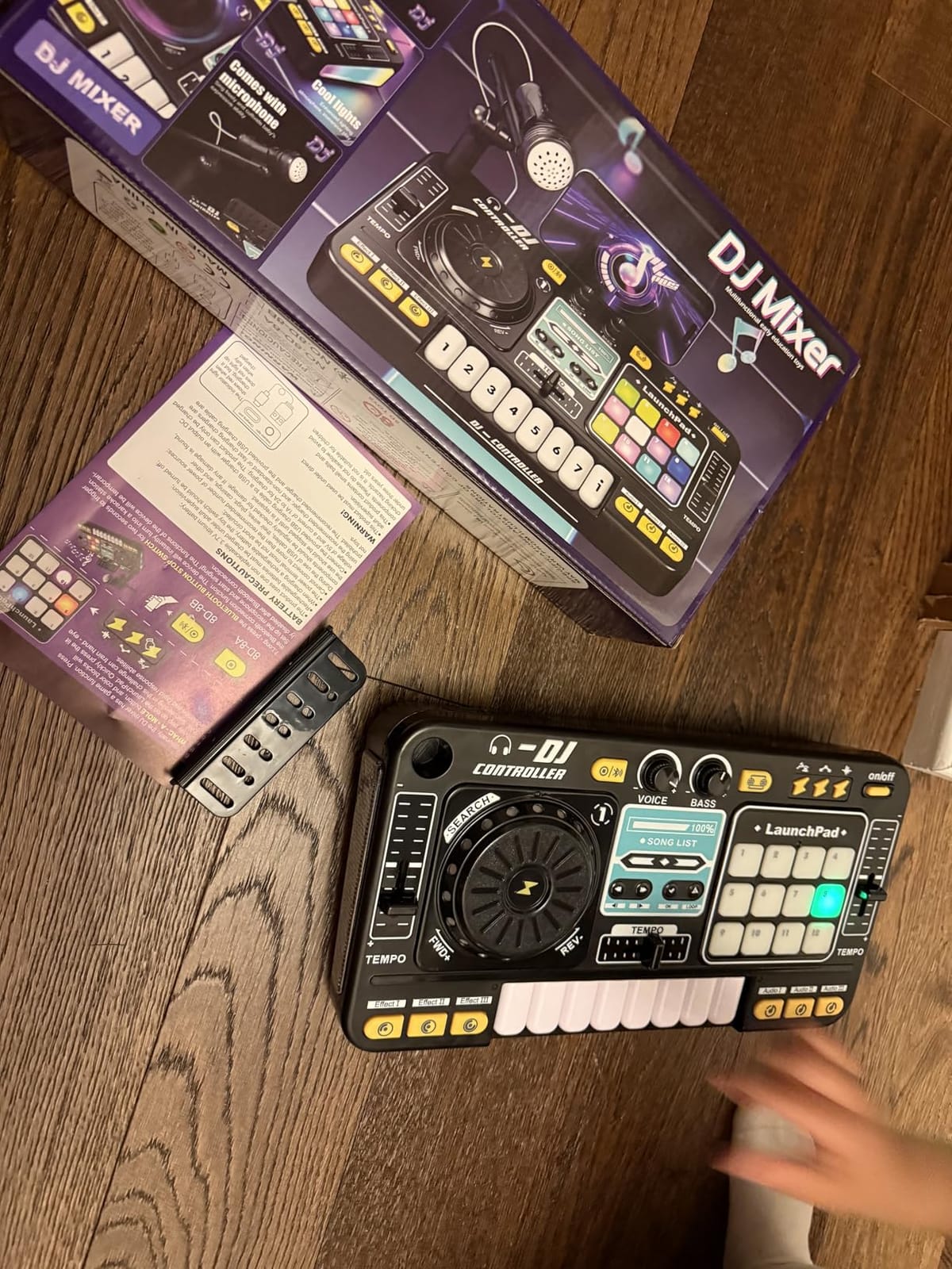 OZMI Kids DJ Music Mixer Table Board Set Toy with Microphone, Lights - Interactive Musical Toys for Ages 3-12 | 100+ Sounds, Piano Keys, Disco Mode, Rechargeable customer photo 1