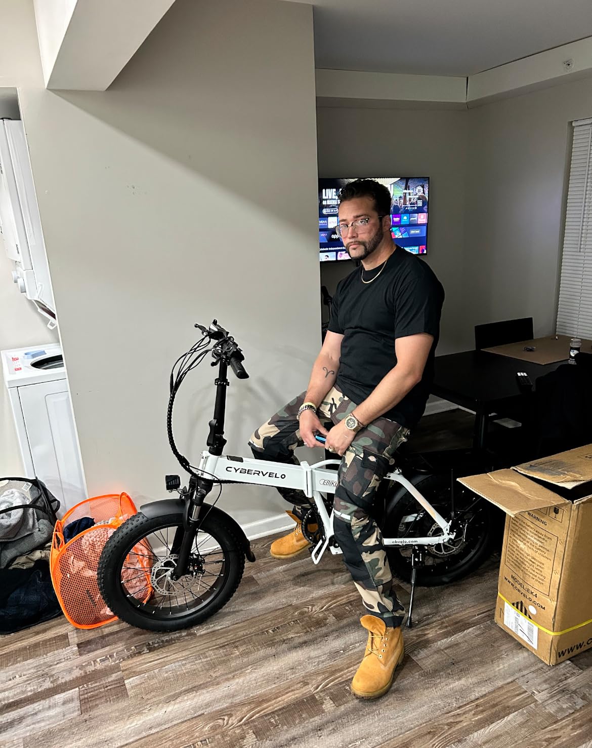 Folding Electric Bike for Adults, E-Bike, Compact Utility Electric Bicycle | 1000W, 48V 20Ah Removable Battery, Up to 80 Miles, 20×3.0